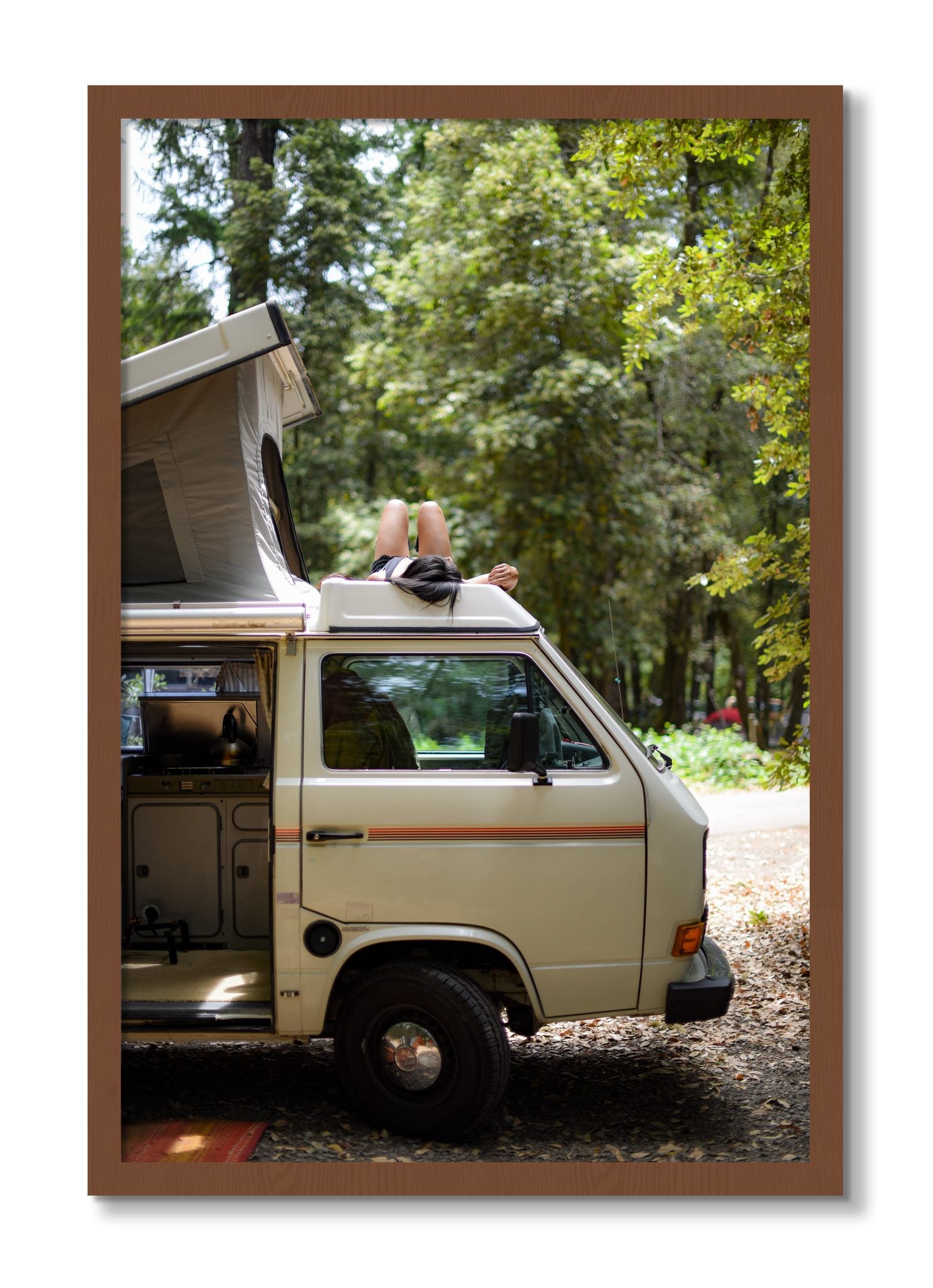 Framed photograph of Standish Hicky by Dylan Ozanich, Walnut frame, Full Bleed