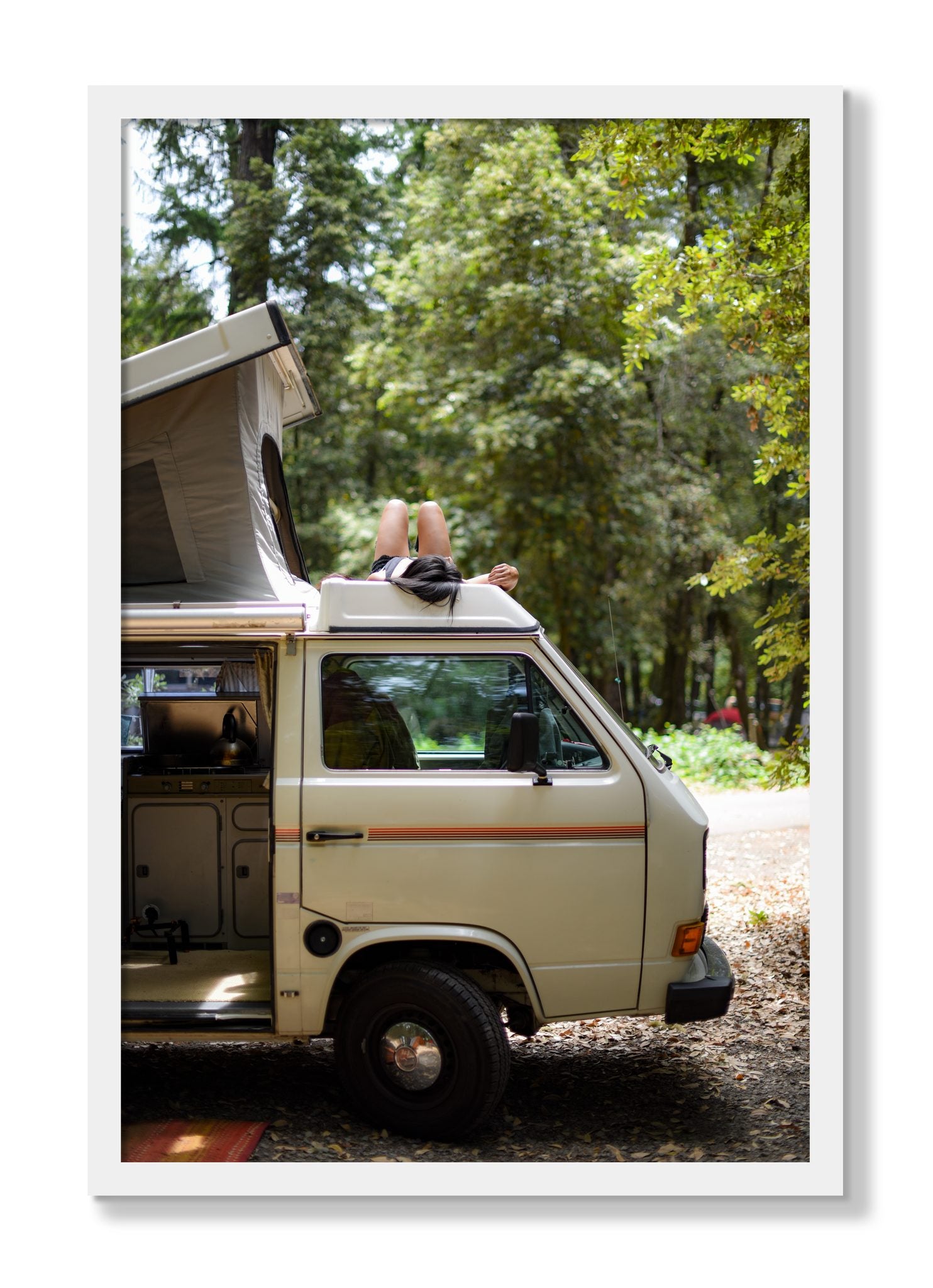 Framed photograph of Standish Hicky by Dylan Ozanich, White frame, Full Bleed