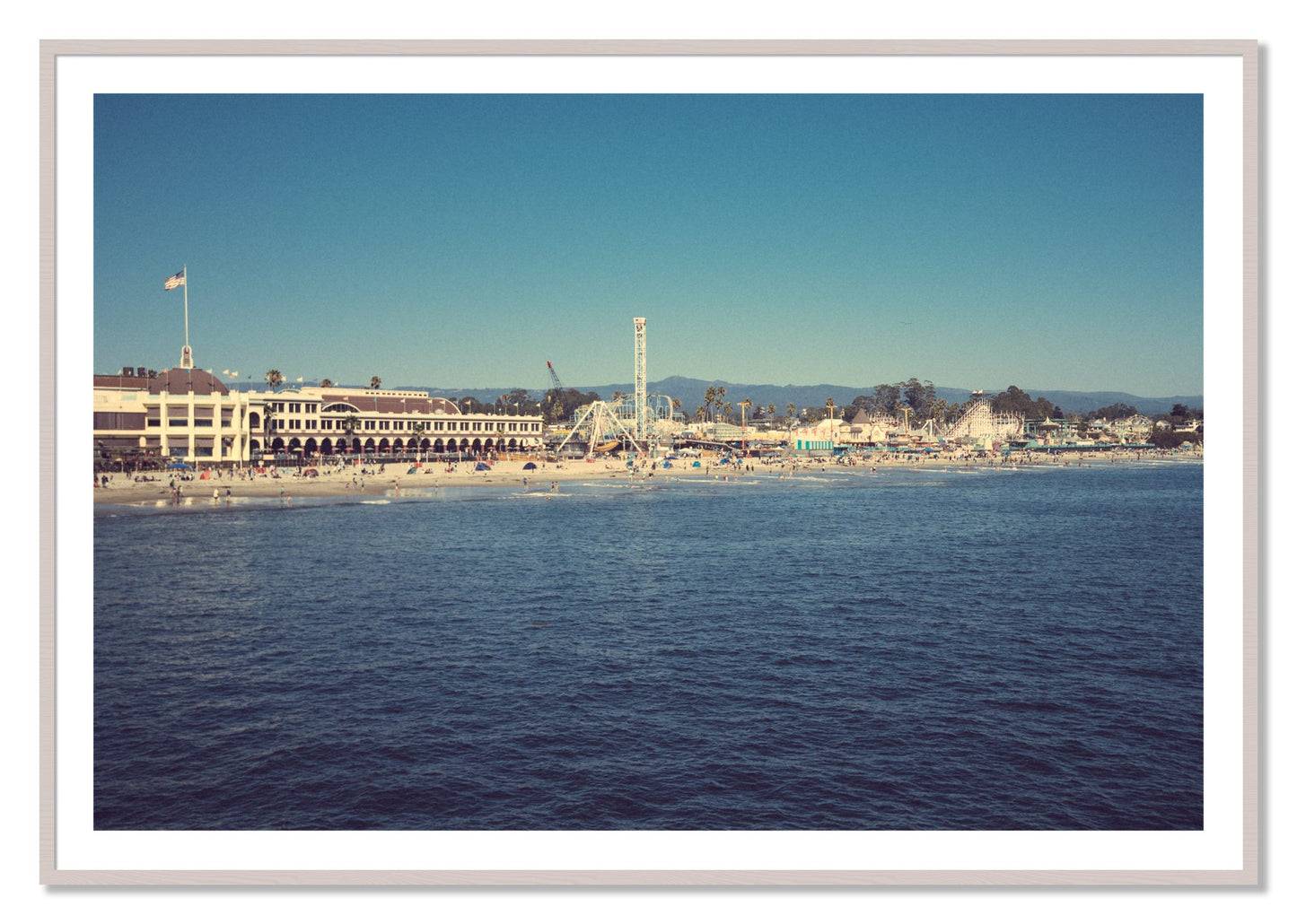 Framed photograph of Summertime In California by Dylan Ozanich, White Maple frame, Borders
