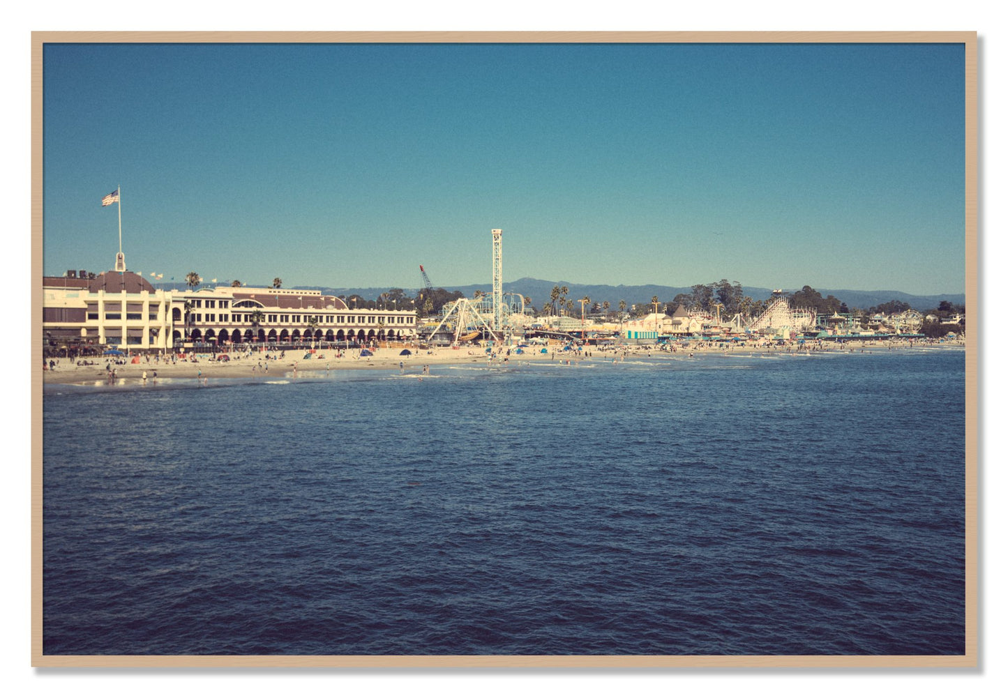 Framed photograph of Summertime In California by Dylan Ozanich, Oak frame, Full Bleed