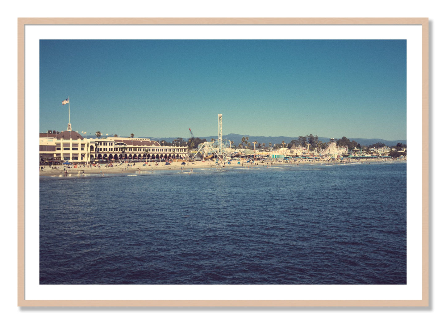 Framed photograph of Summertime In California by Dylan Ozanich, Maple frame, Borders