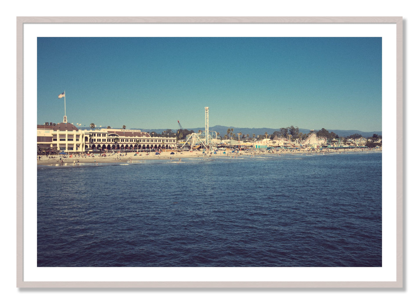 Framed photograph of Summertime In California by Dylan Ozanich, White Maple frame, Borders