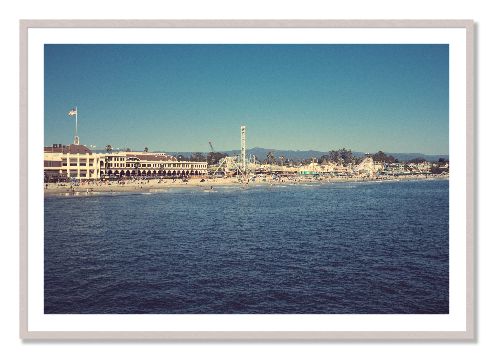 Framed photograph of Summertime In California by Dylan Ozanich, White Maple frame, Borders