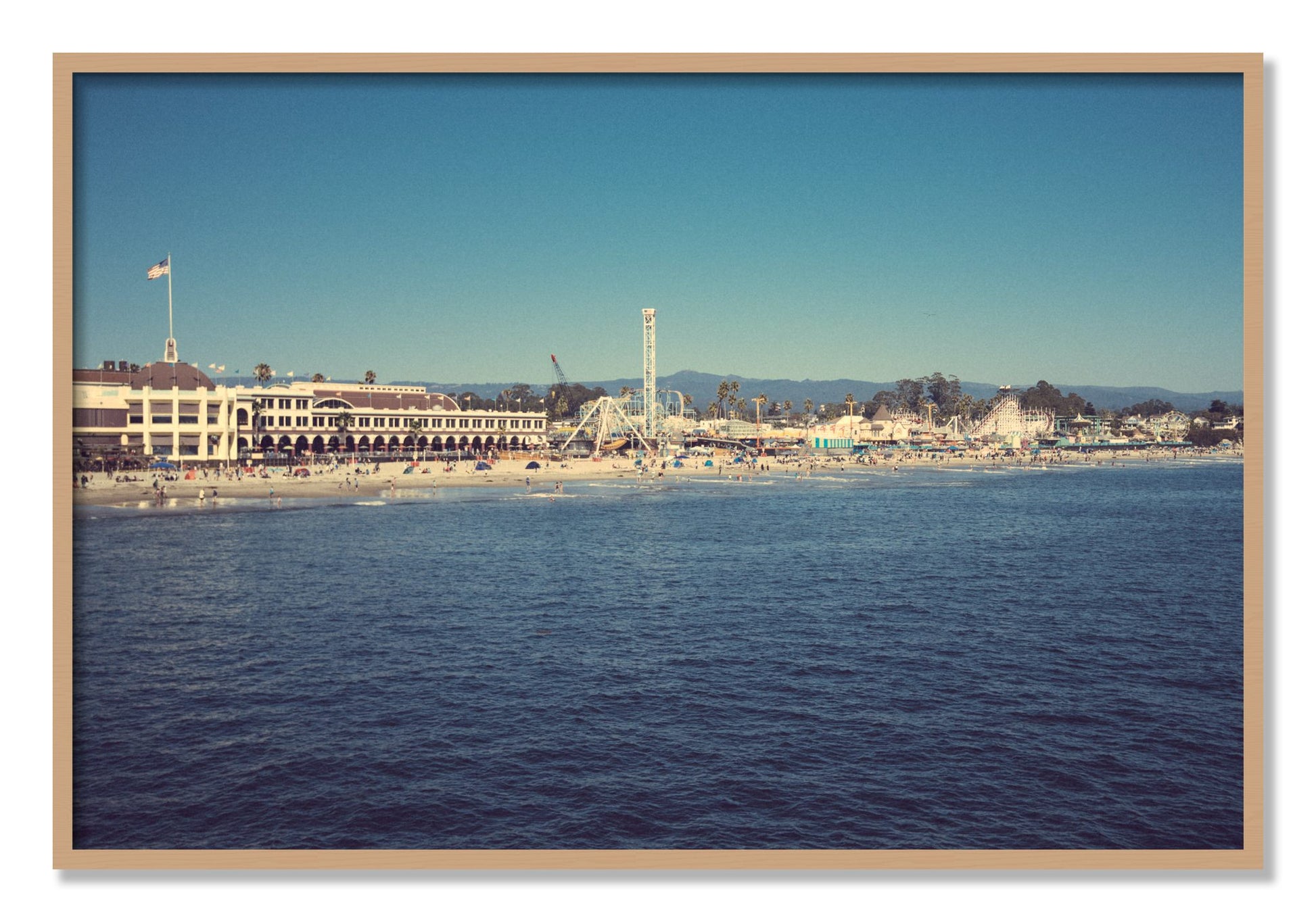 Framed photograph of Summertime In California by Dylan Ozanich, Oak frame, Full Bleed