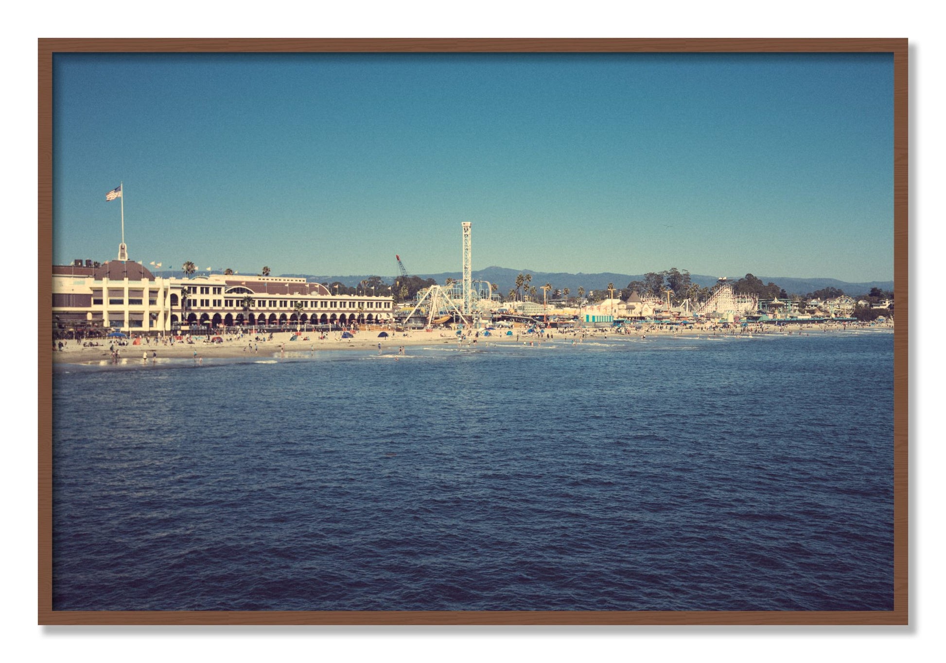 Framed photograph of Summertime In California by Dylan Ozanich, Walnut frame, Full Bleed
