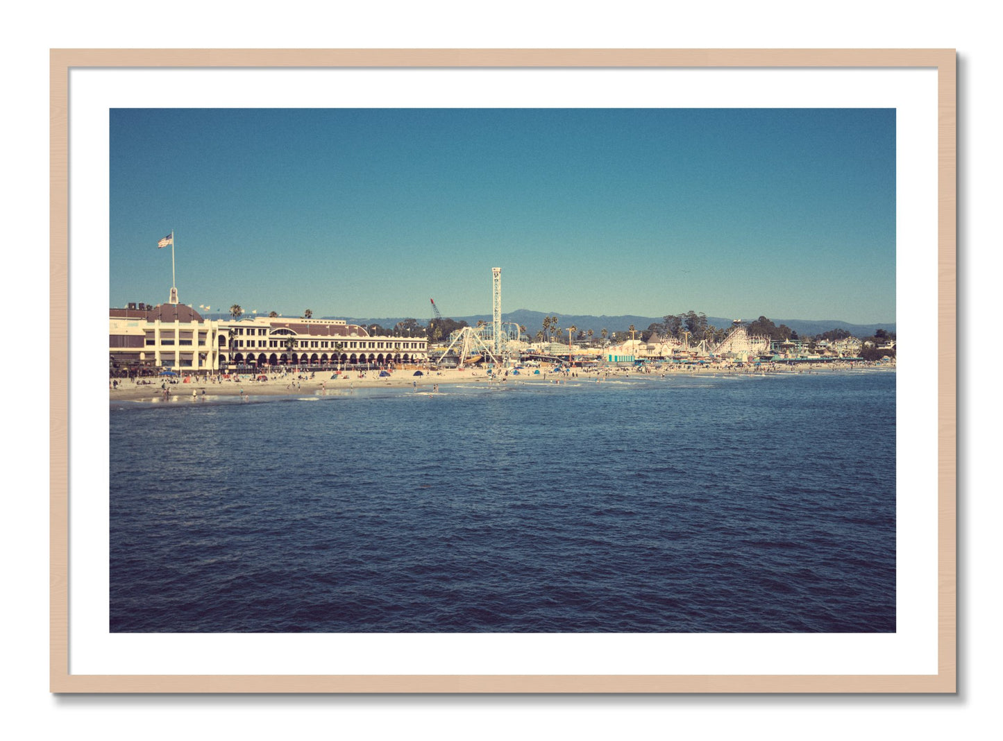 Framed photograph of Summertime In California by Dylan Ozanich, Maple frame, Borders