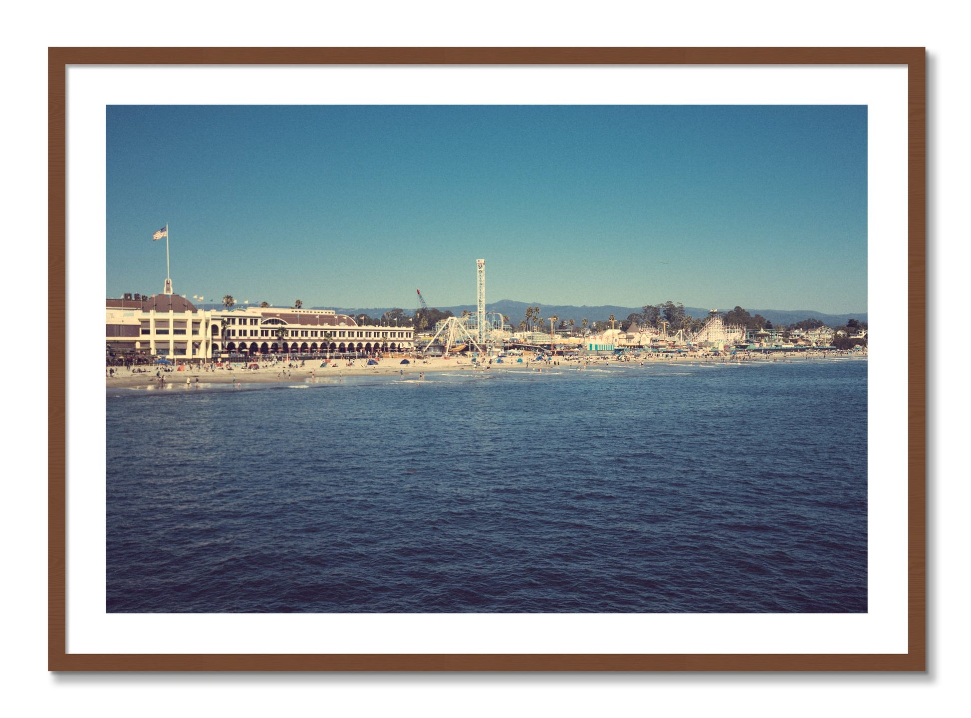 Framed photograph of Summertime In California by Dylan Ozanich, Walnut frame, Borders