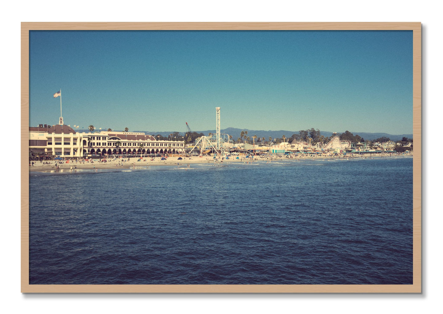 Framed photograph of Summertime In California by Dylan Ozanich, Oak frame, Full Bleed