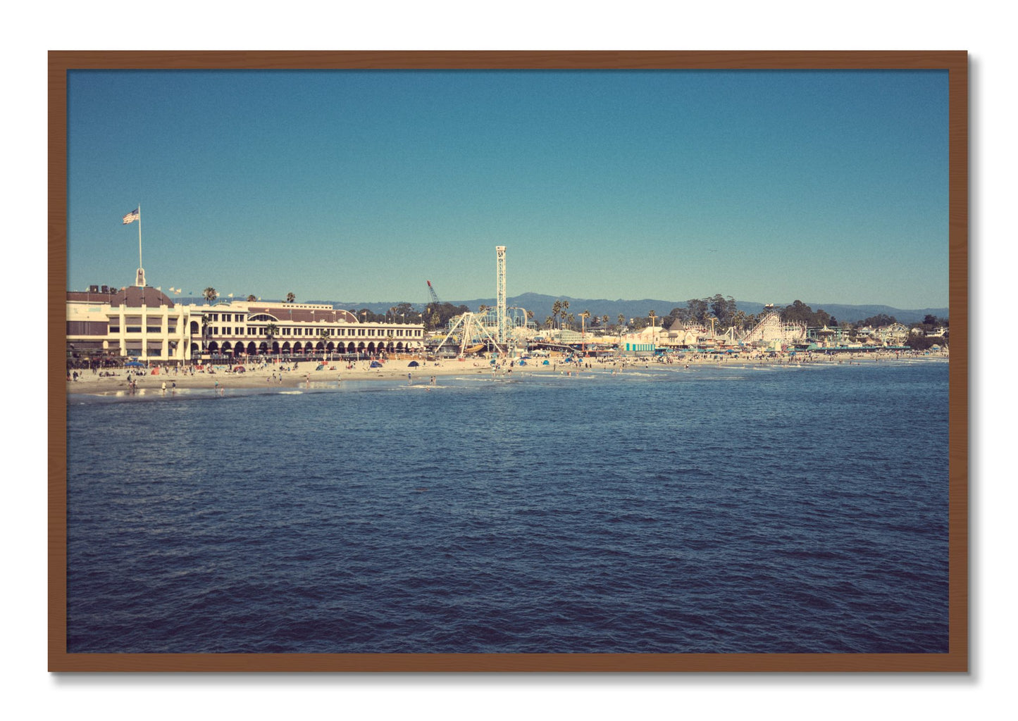 Framed photograph of Summertime In California by Dylan Ozanich, Walnut frame, Full Bleed