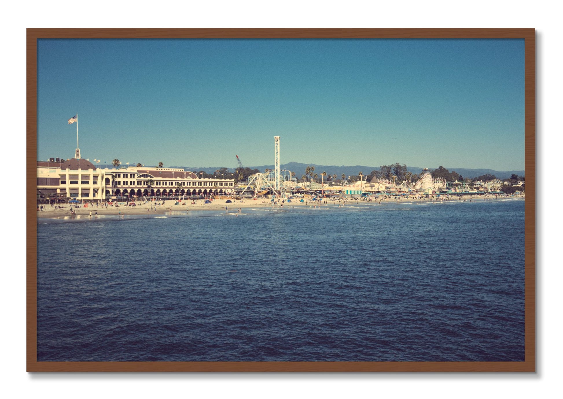 Framed photograph of Summertime In California by Dylan Ozanich, Walnut frame, Full Bleed