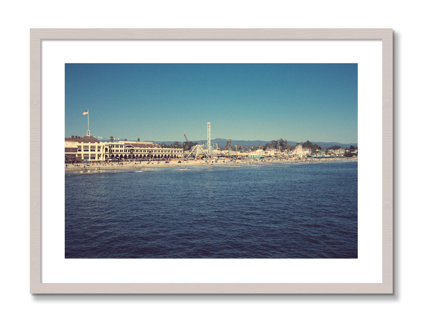 Framed photograph of Summertime In California by Dylan Ozanich, White Maple frame, Borders