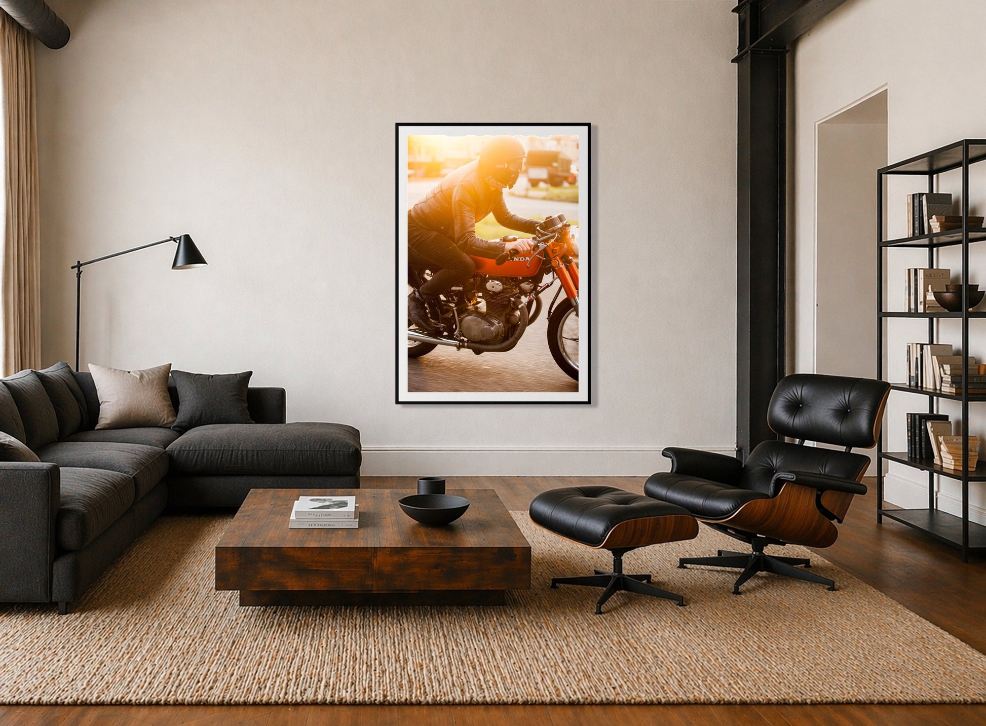 Framed photograph of Sunset Ave Spree by Dylan Ozanich displayed on a wall