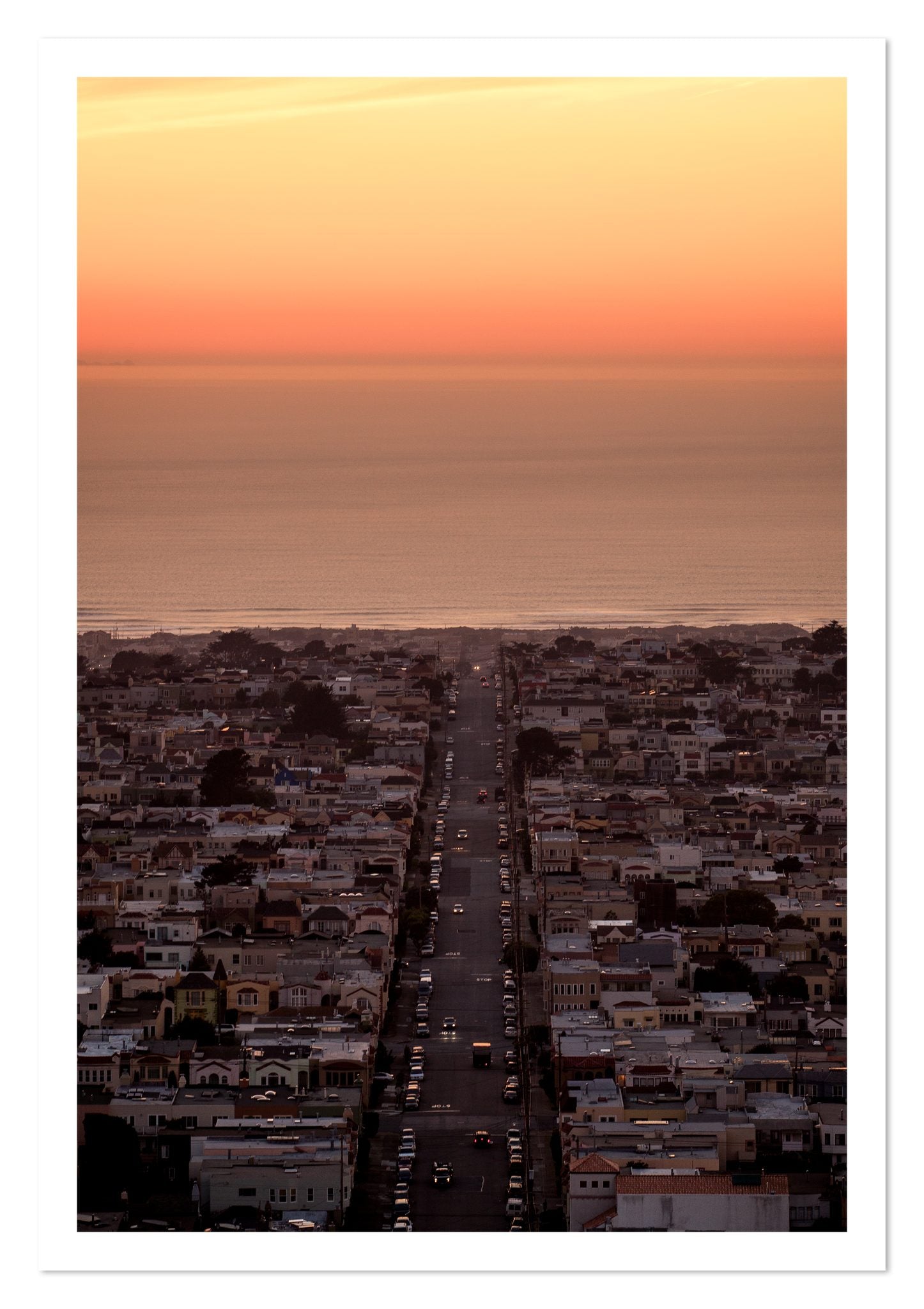 Fine art print of Sunset Streets by Dylan Ozanich, unframed