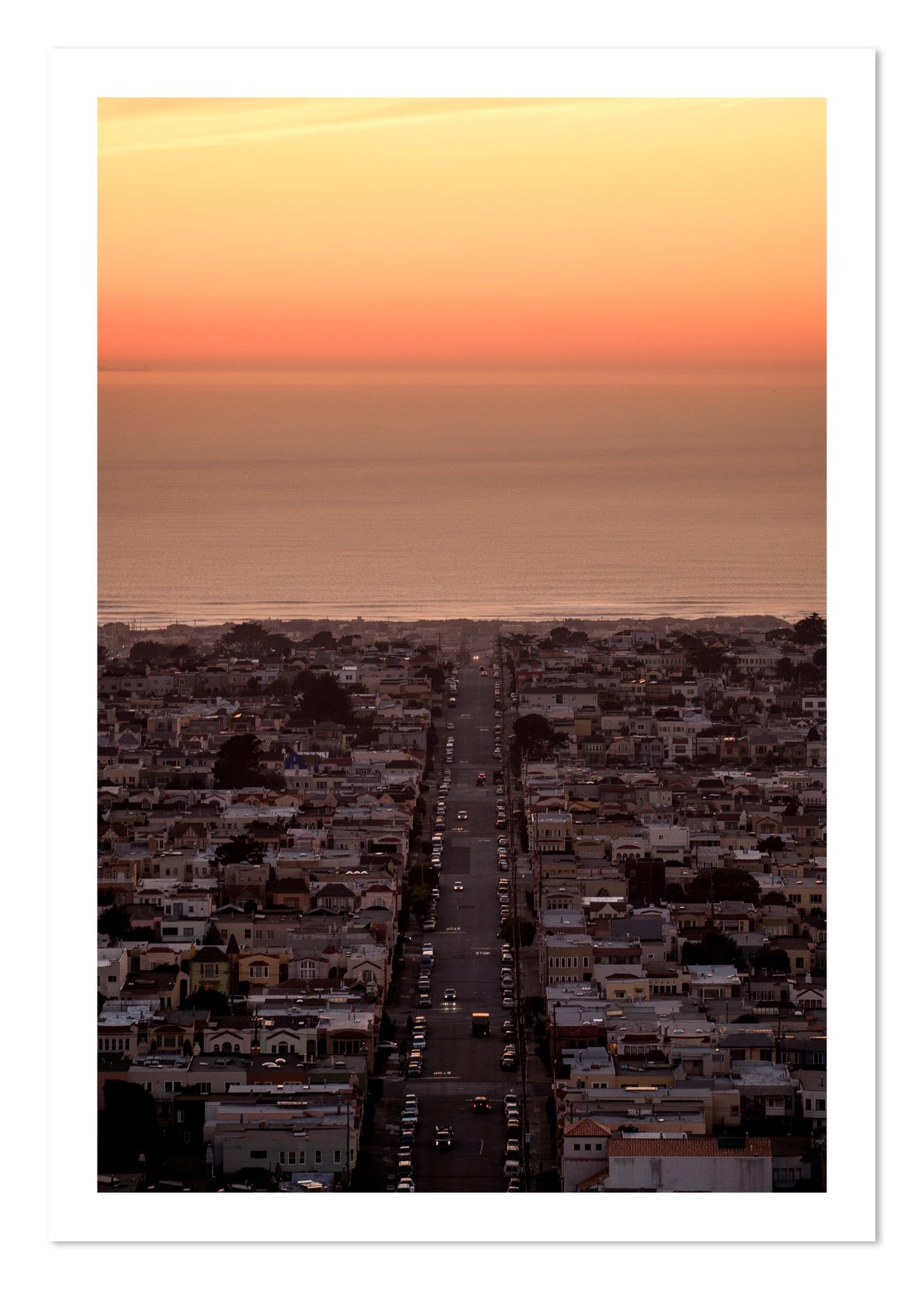 Fine art print of Sunset Streets by Dylan Ozanich, unframed
