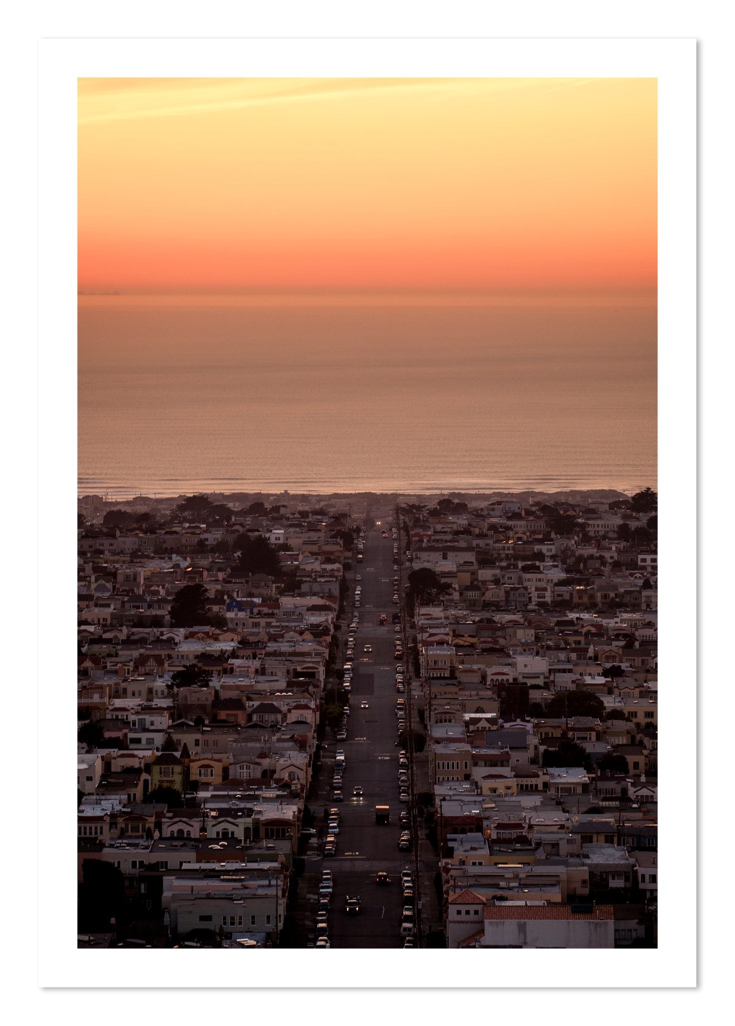 Fine art print of Sunset Streets by Dylan Ozanich, unframed