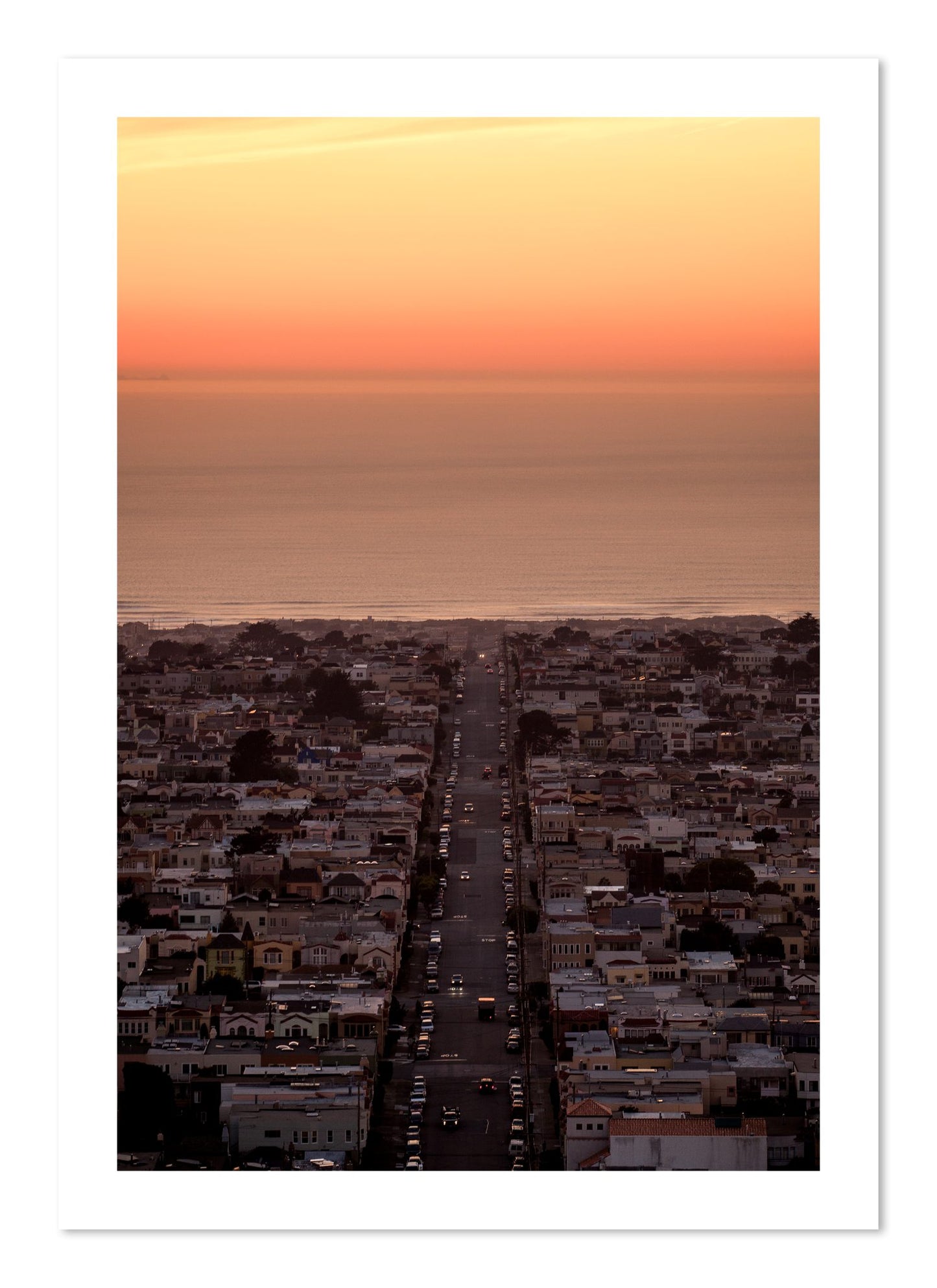 Fine art print of Sunset Streets by Dylan Ozanich, unframed