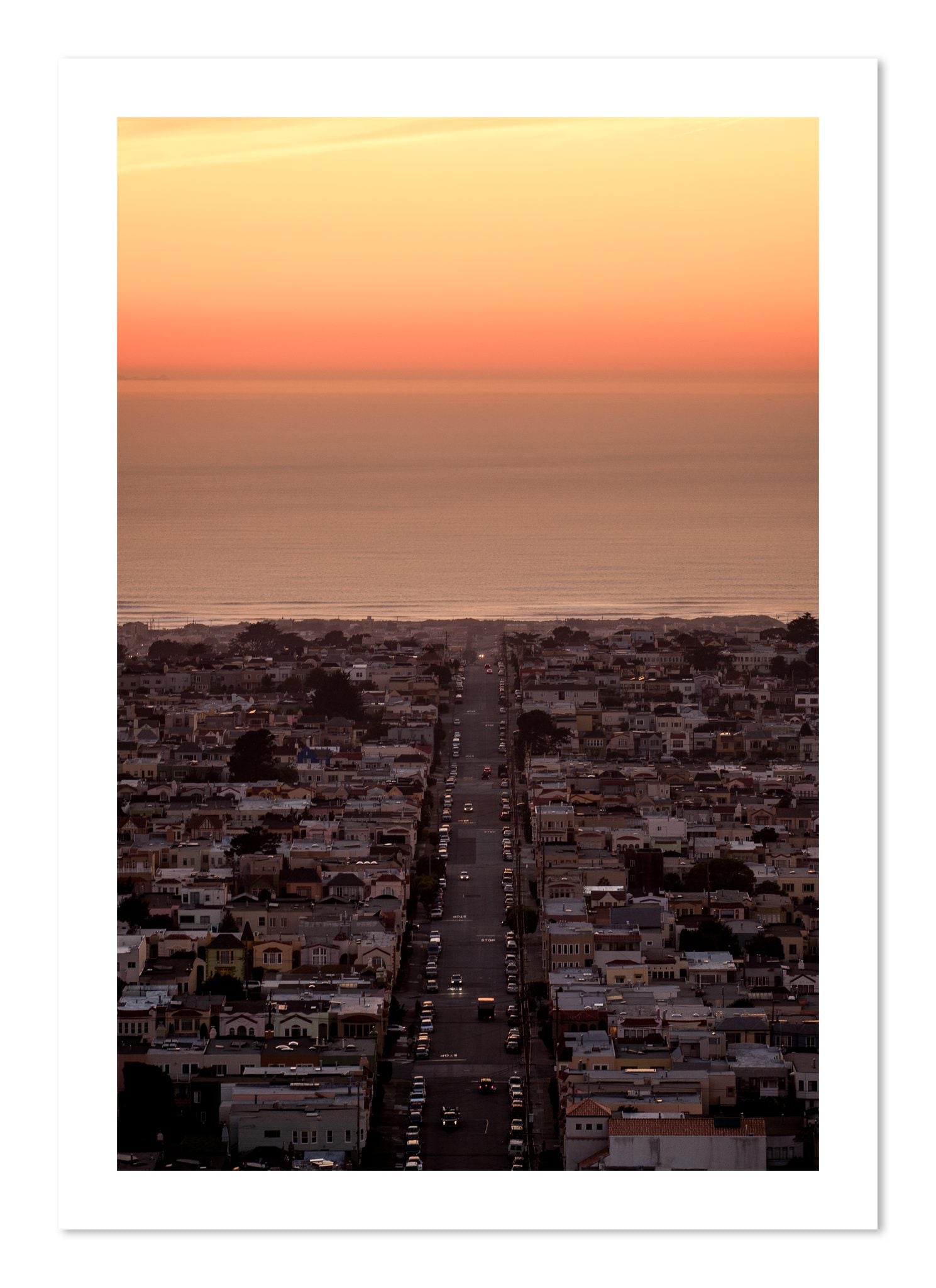 Fine art print of Sunset Streets by Dylan Ozanich, unframed