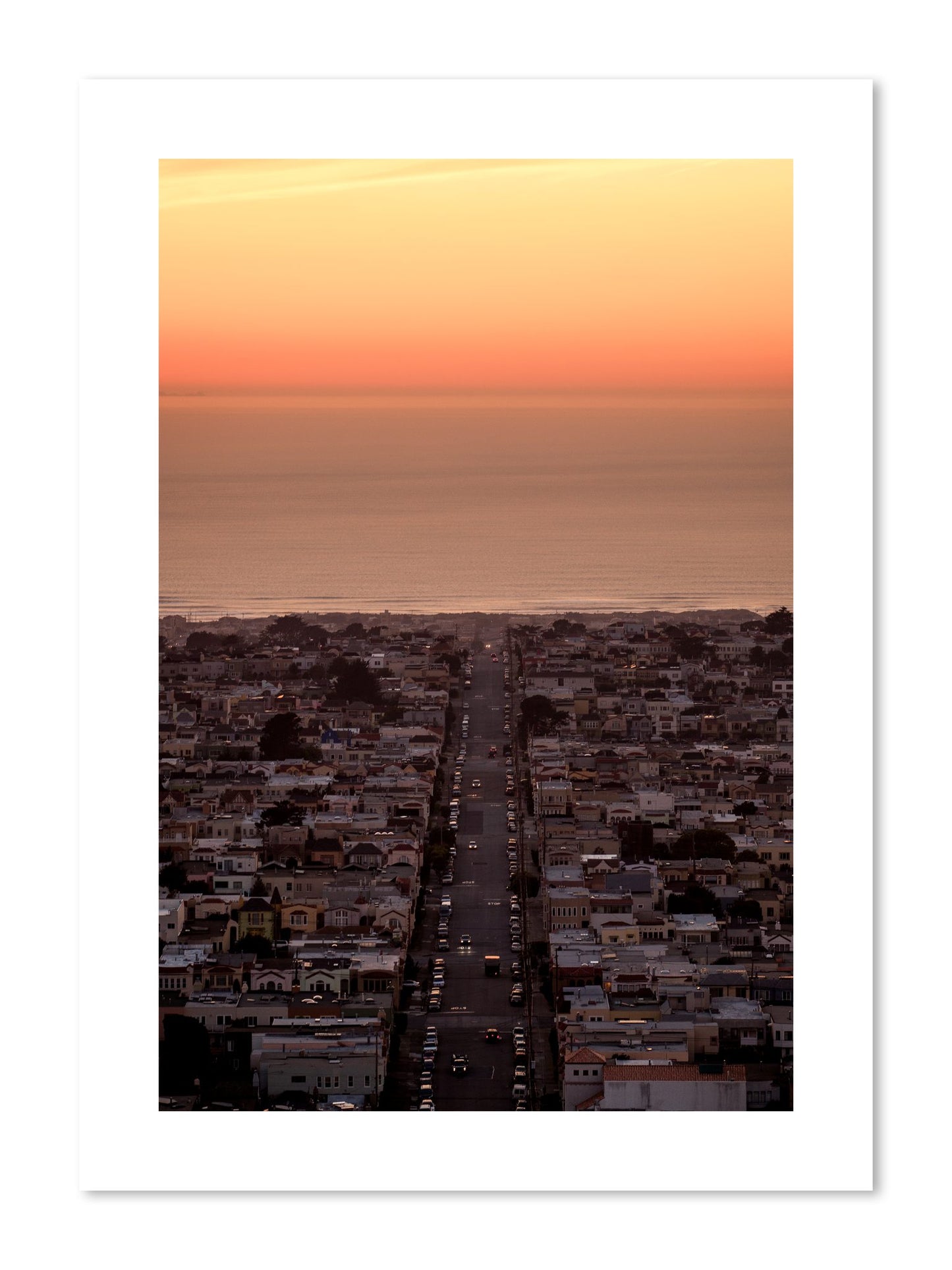 Fine art print of Sunset Streets by Dylan Ozanich, unframed