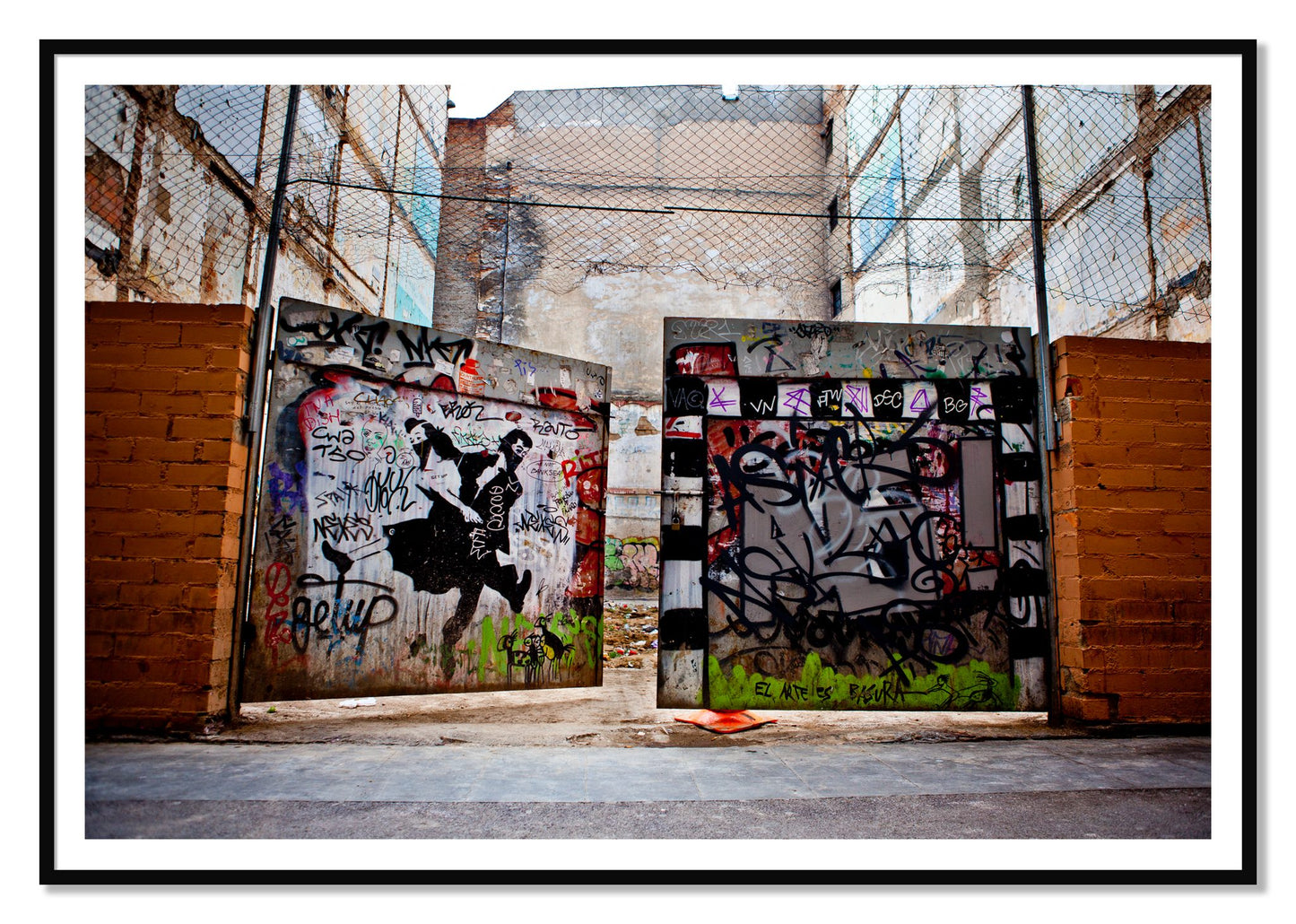 The Dance by Dylan Ozanich, 48×72 print with a White Border in a Black frame
