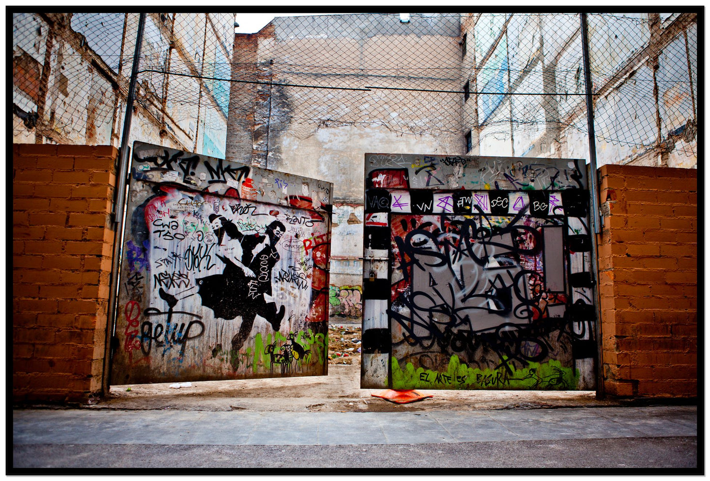 The Dance by Dylan Ozanich, 48×72 Full Bleed Print in a Black frame
