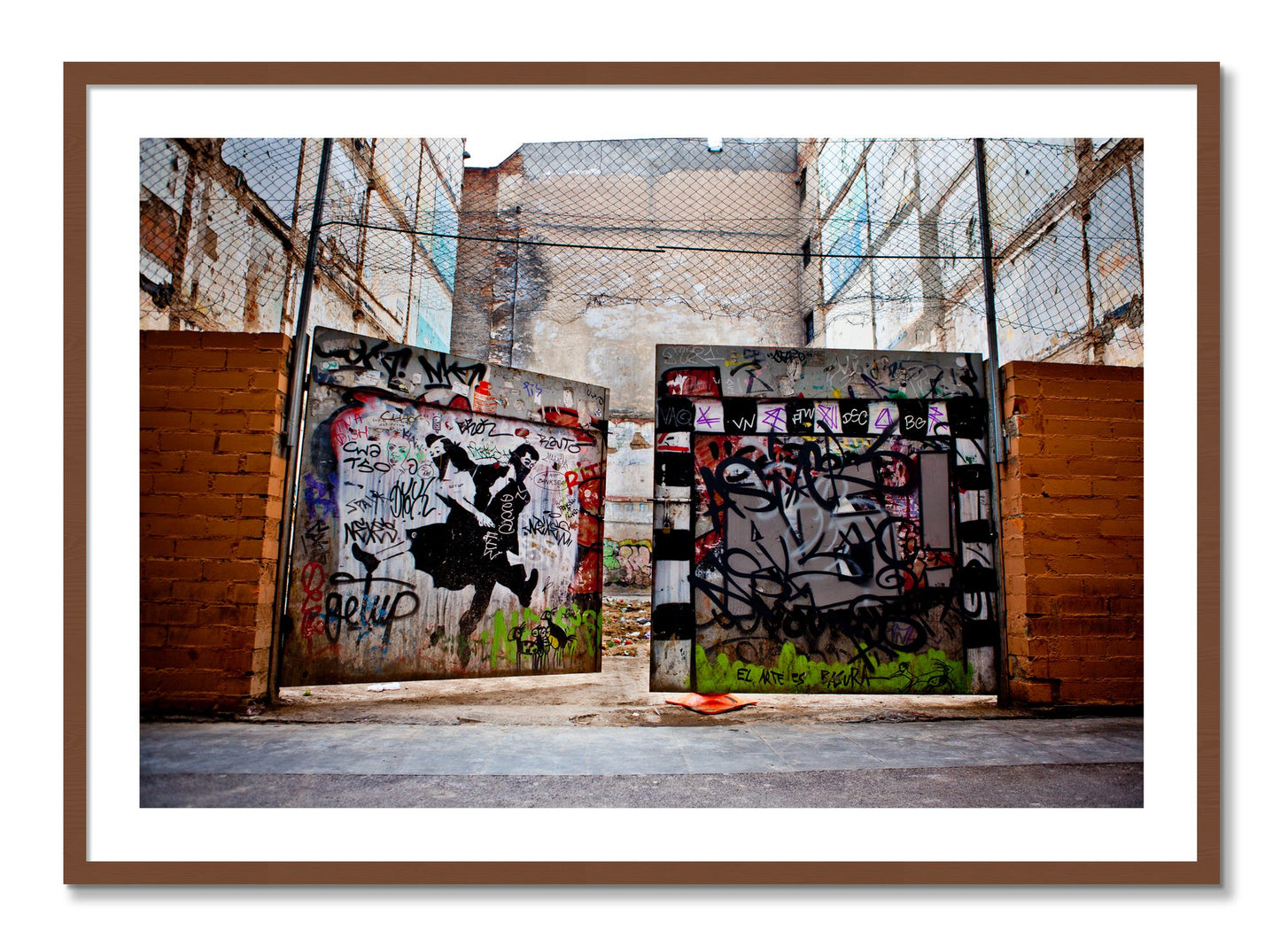 Framed photograph of The Dance by Dylan Ozanich, Walnut frame, Borders
