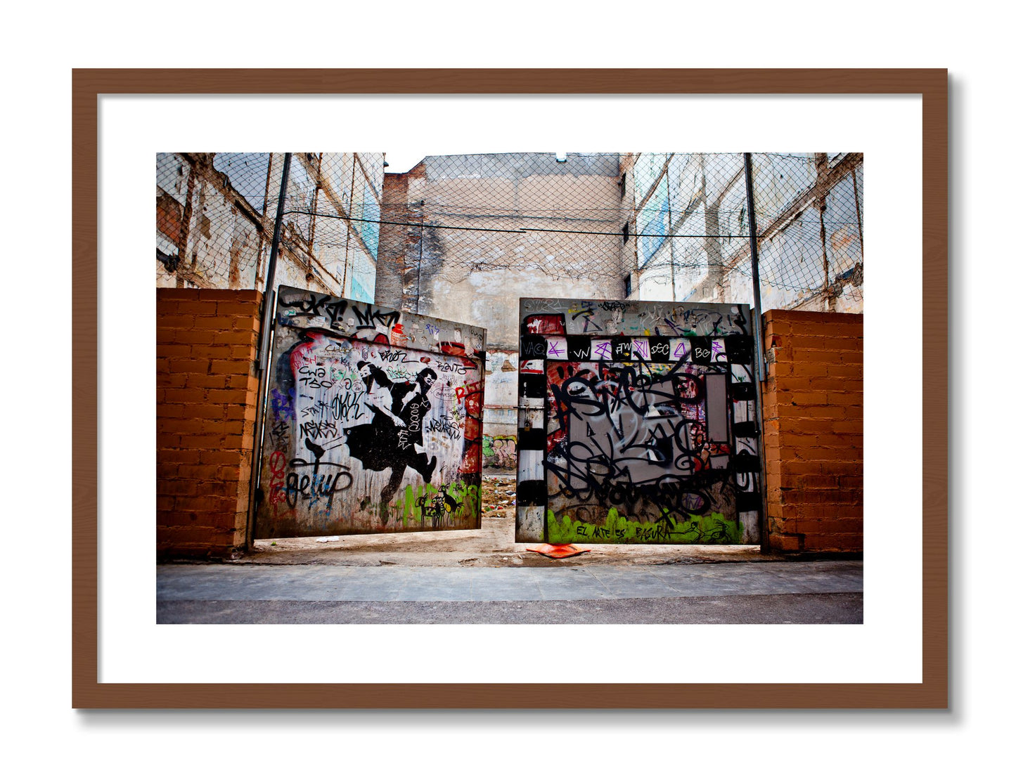 Framed photograph of The Dance by Dylan Ozanich, Walnut frame, Borders