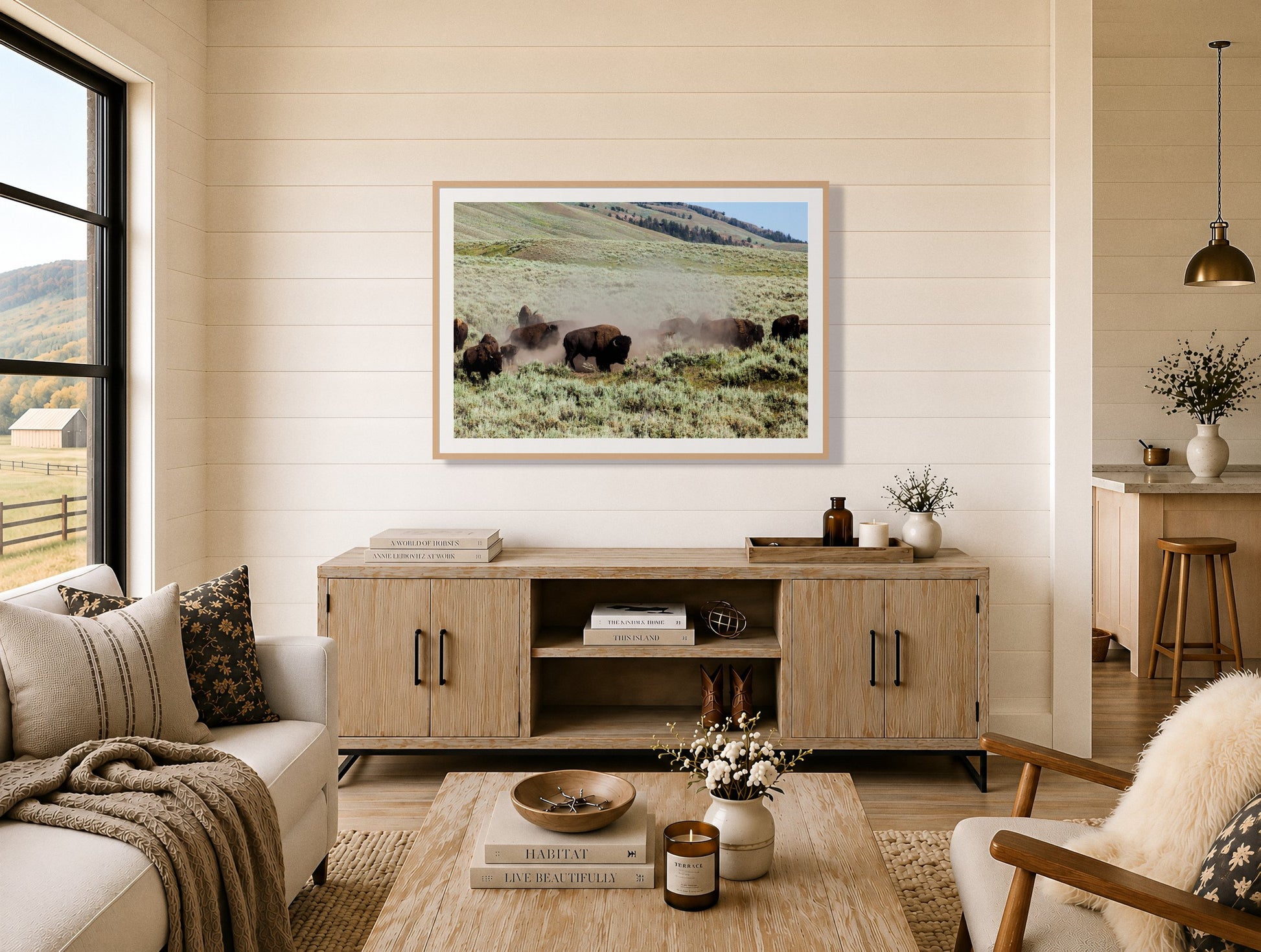 Framed photograph of The Heard by Dylan Ozanich displayed on a wall