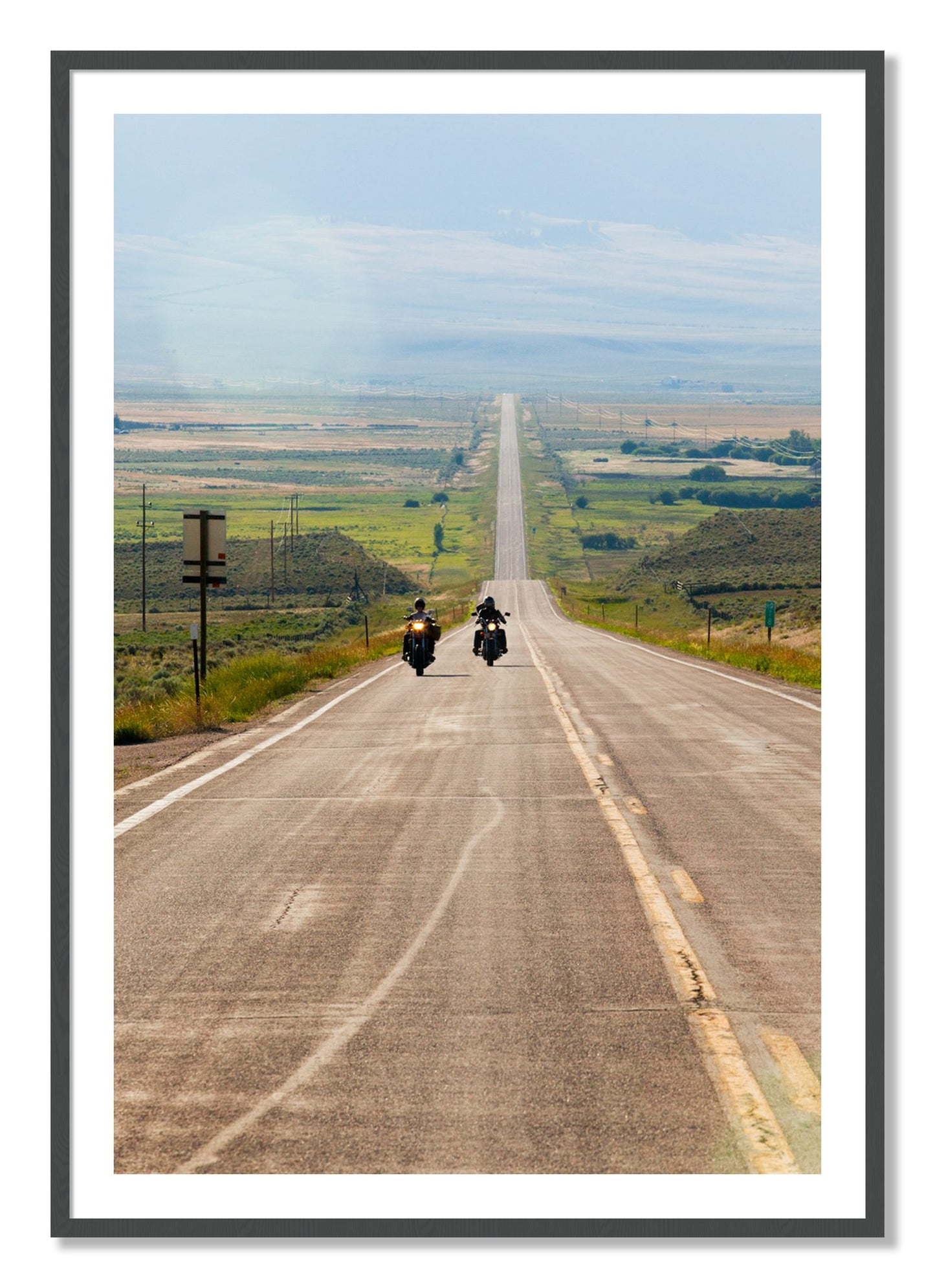Framed photograph of The Long Road by Dylan Ozanich, Grey frame, Borders