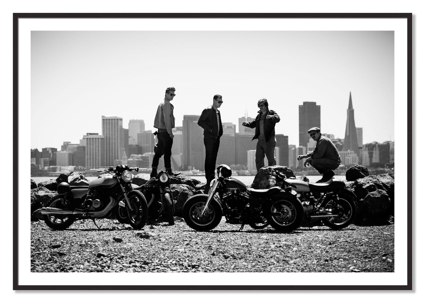 Framed photograph of The Love For Riding by Dylan Ozanich, Black Walnut frame, Borders