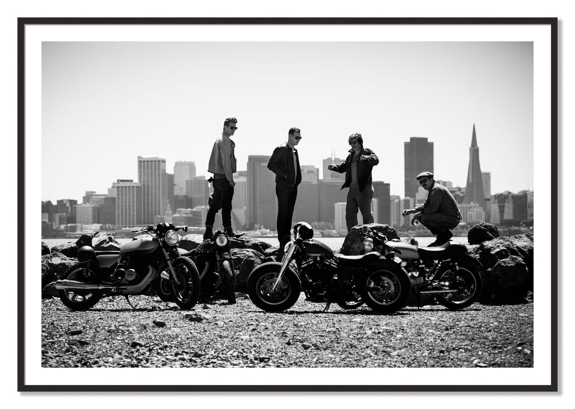 Framed photograph of The Love For Riding by Dylan Ozanich, Black Walnut frame, Borders