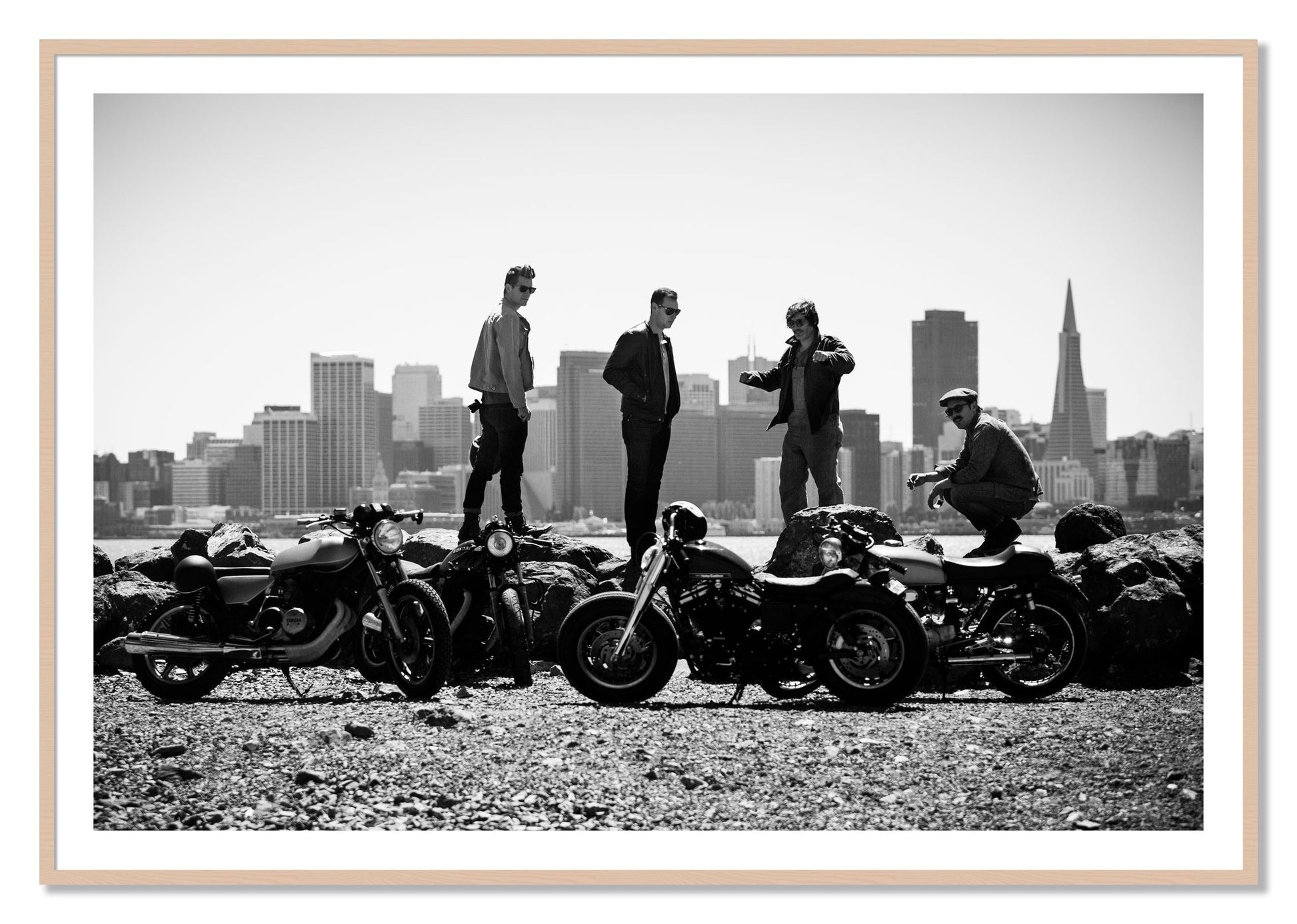 Framed photograph of The Love For Riding by Dylan Ozanich, Maple frame, Borders