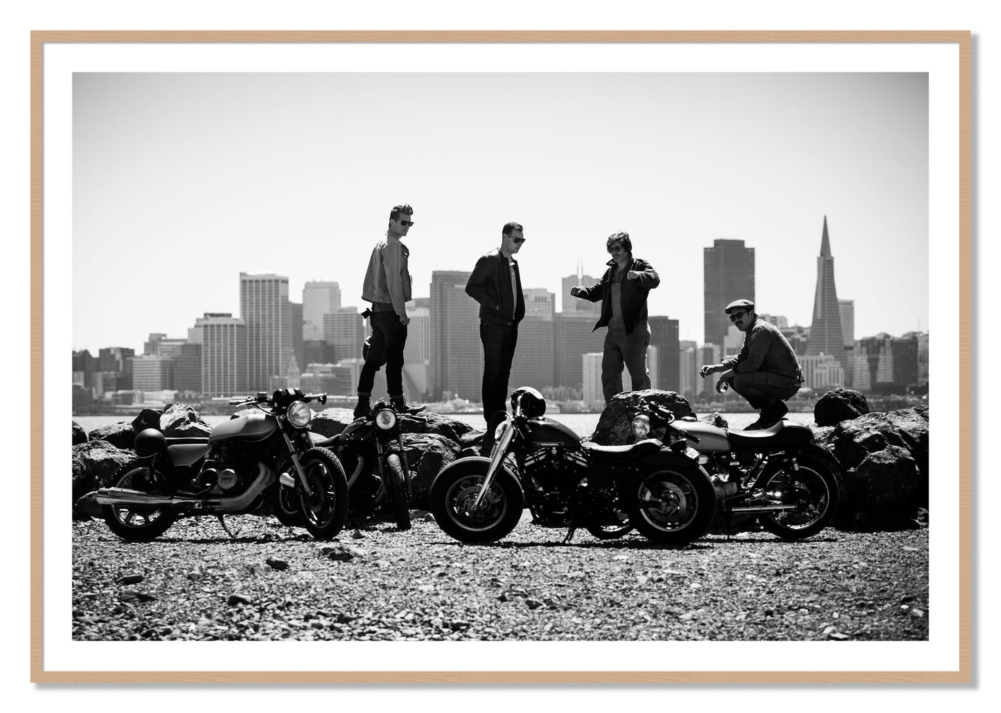 Framed photograph of The Love For Riding by Dylan Ozanich, Oak frame, Borders