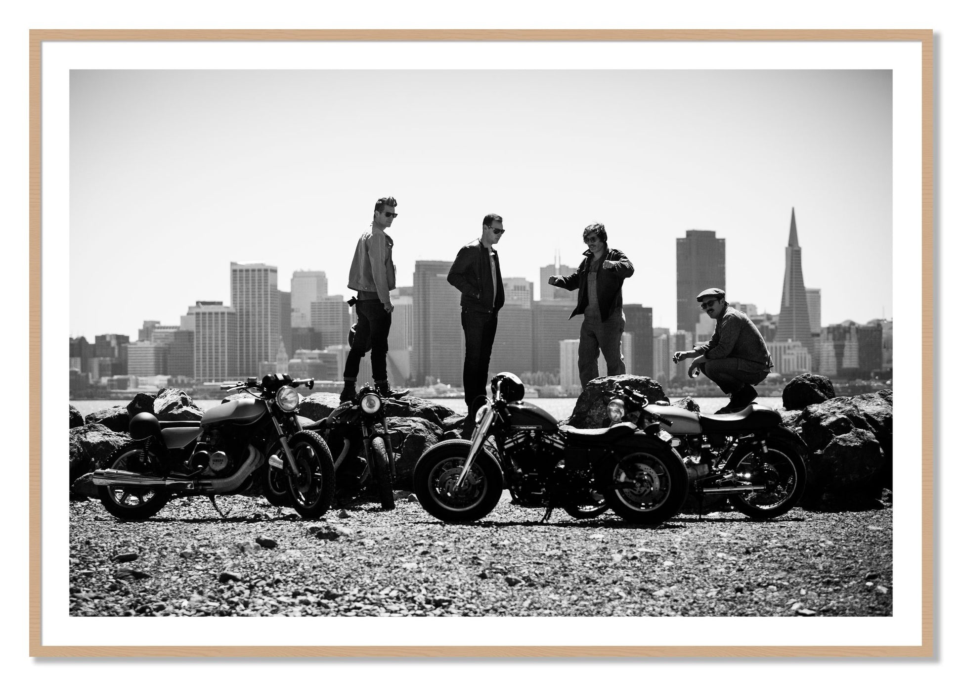 Framed photograph of The Love For Riding by Dylan Ozanich, Oak frame, Borders