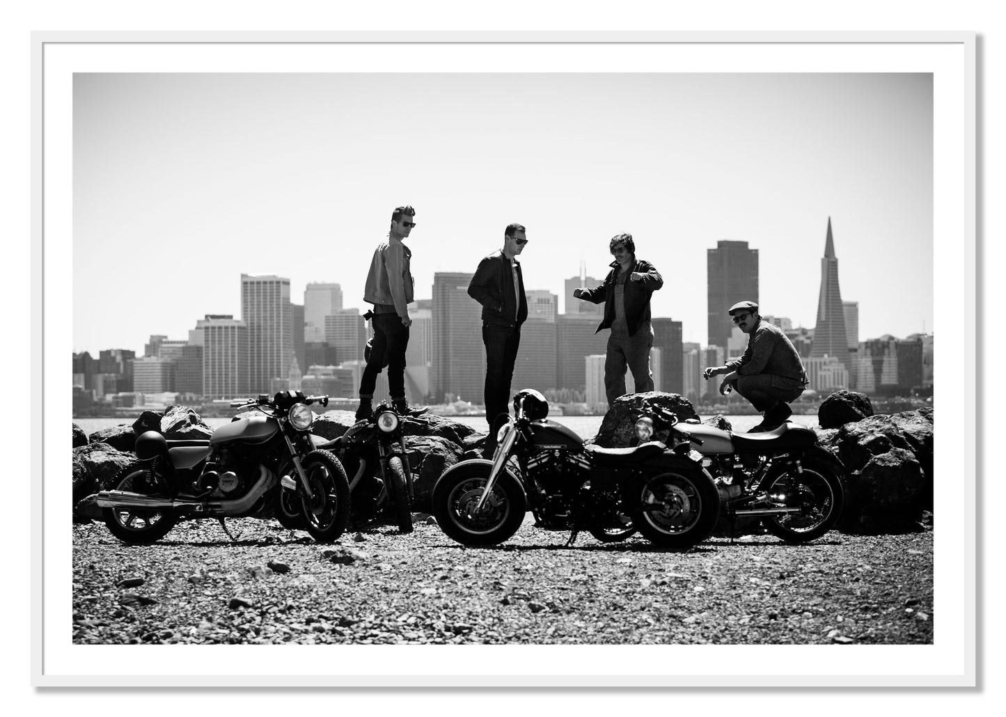 Framed photograph of The Love For Riding by Dylan Ozanich, White frame, Borders