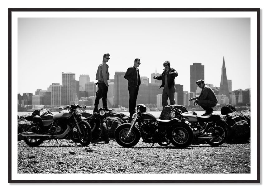 Framed photograph of The Love For Riding by Dylan Ozanich, Black Walnut frame, Borders
