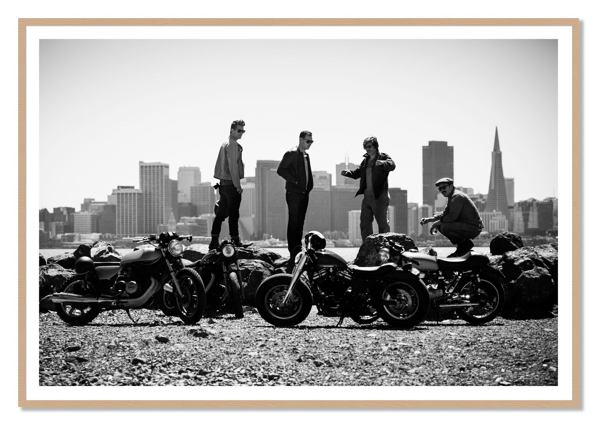 Framed photograph of The Love For Riding by Dylan Ozanich, Oak frame, Borders