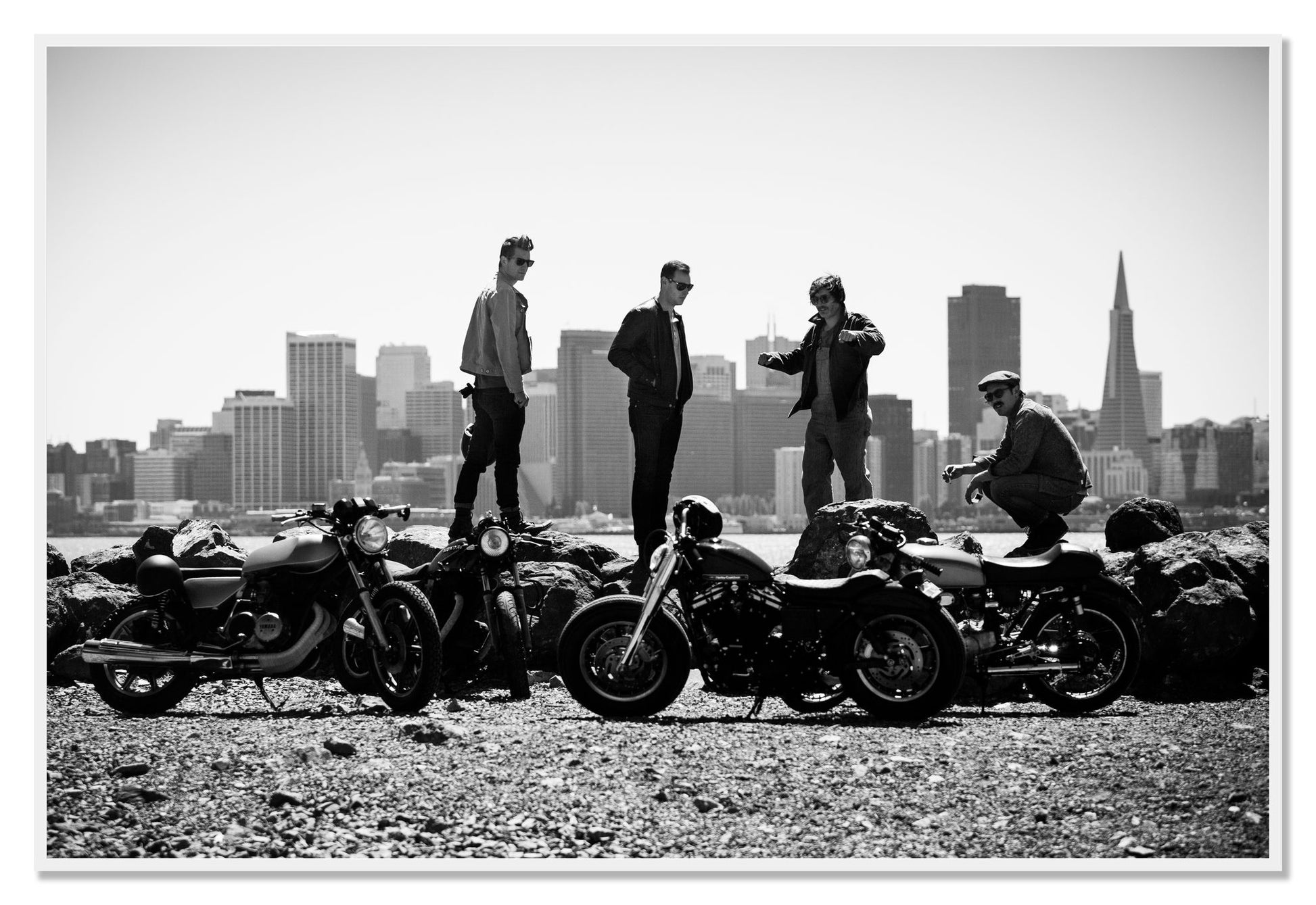 Framed photograph of The Love For Riding by Dylan Ozanich, White frame, Full Bleed