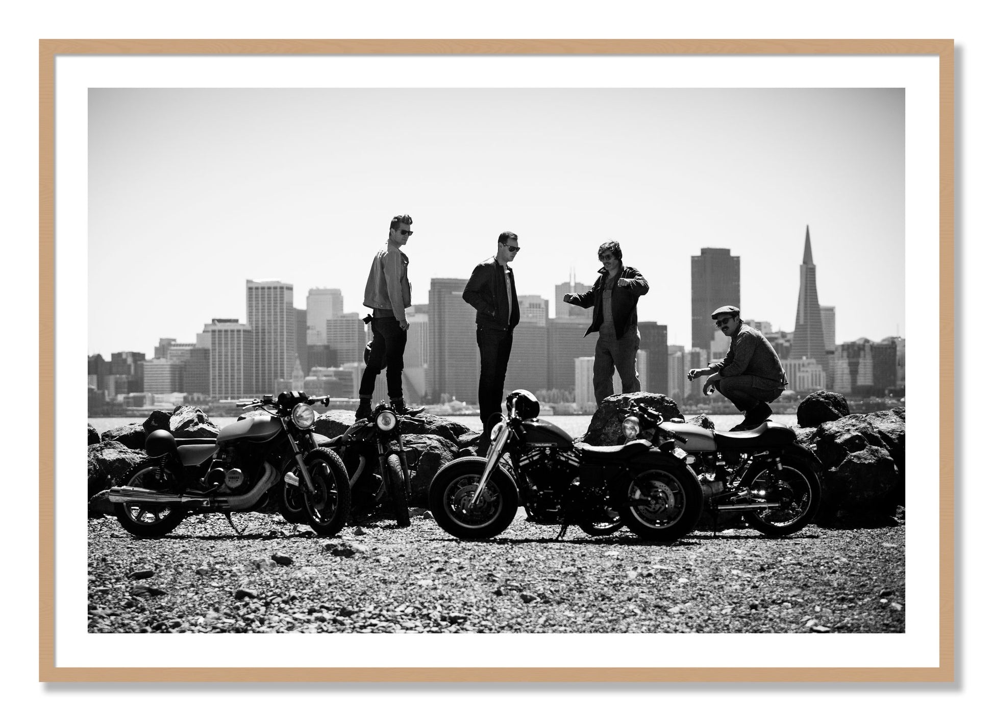 Framed photograph of The Love For Riding by Dylan Ozanich, Oak frame, Borders