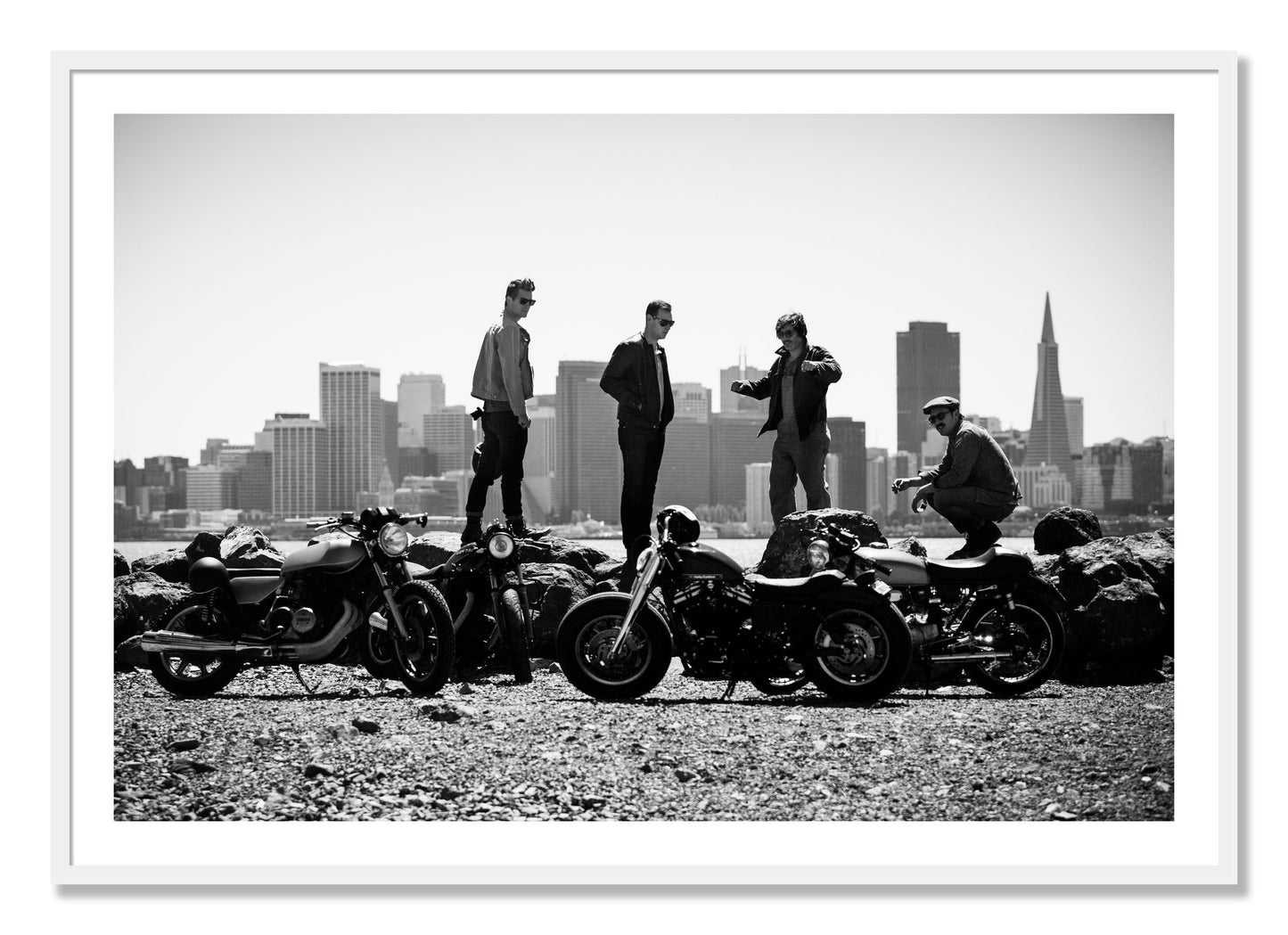 Framed photograph of The Love For Riding by Dylan Ozanich, White frame, Borders
