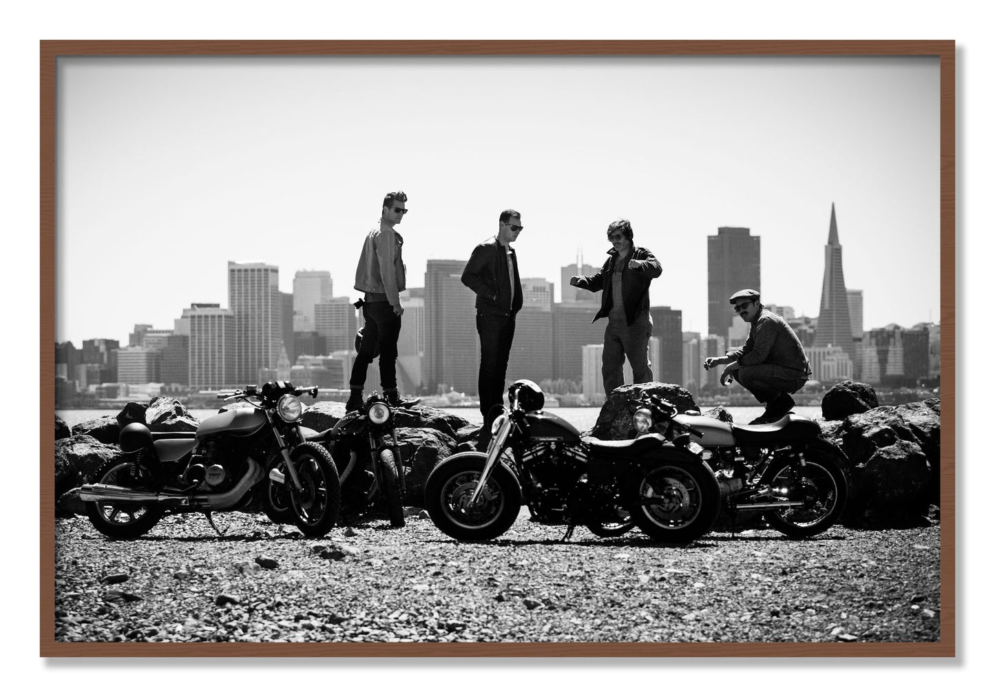 Framed photograph of The Love For Riding by Dylan Ozanich, Walnut frame, Full Bleed