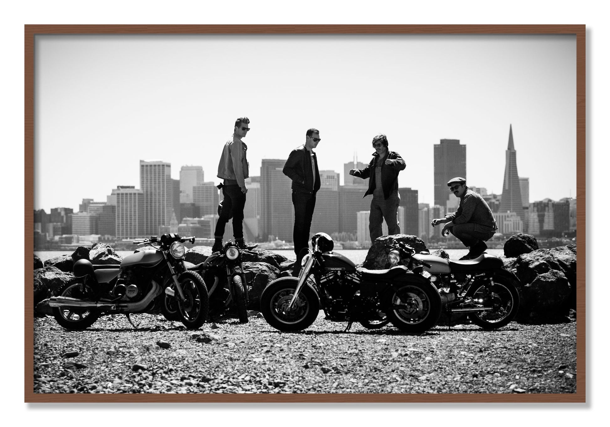 Framed photograph of The Love For Riding by Dylan Ozanich, Walnut frame, Full Bleed