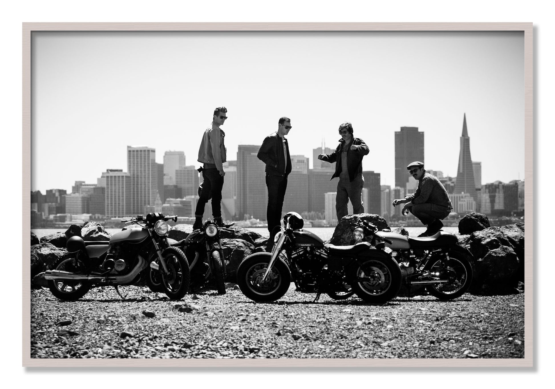 Framed photograph of The Love For Riding by Dylan Ozanich, White Maple frame, Full Bleed