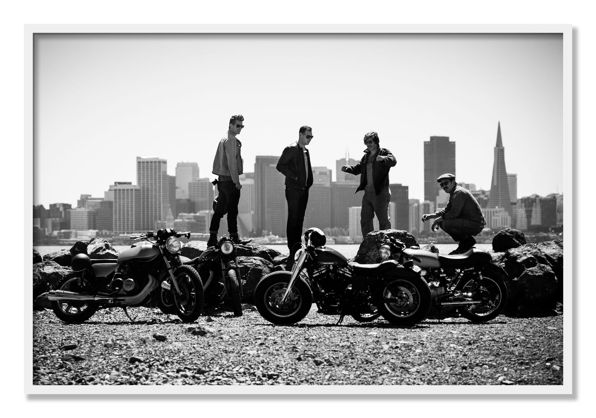 Framed photograph of The Love For Riding by Dylan Ozanich, White frame, Full Bleed