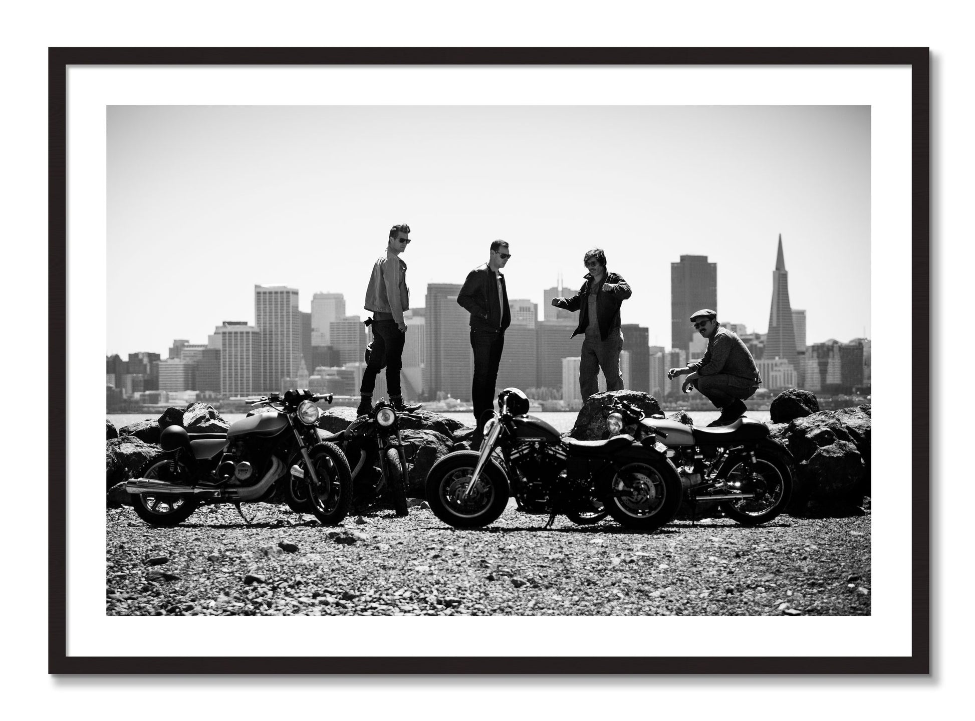 Framed photograph of The Love For Riding by Dylan Ozanich, Black Walnut frame, Borders