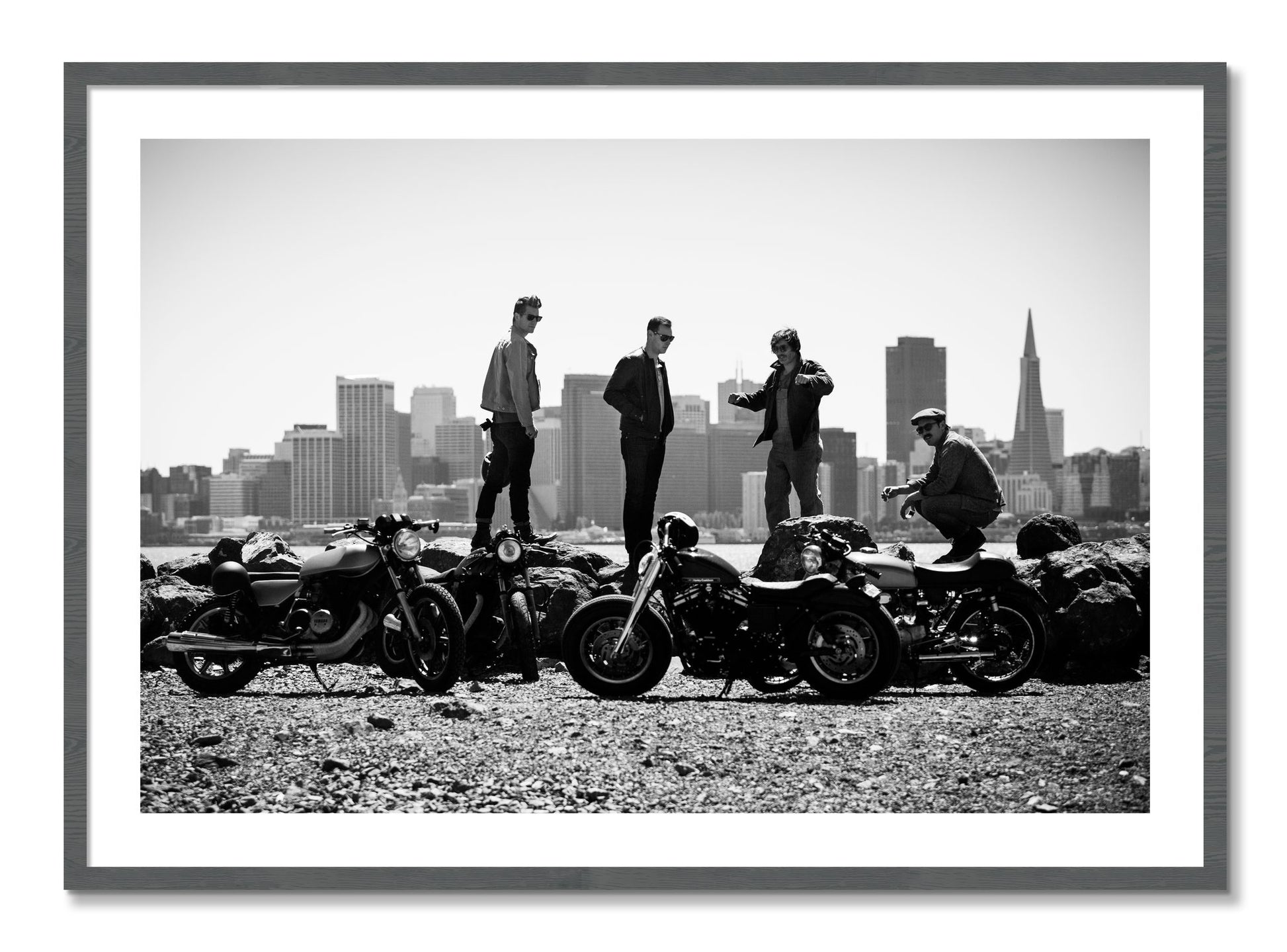 Framed photograph of The Love For Riding by Dylan Ozanich, Grey frame, Borders