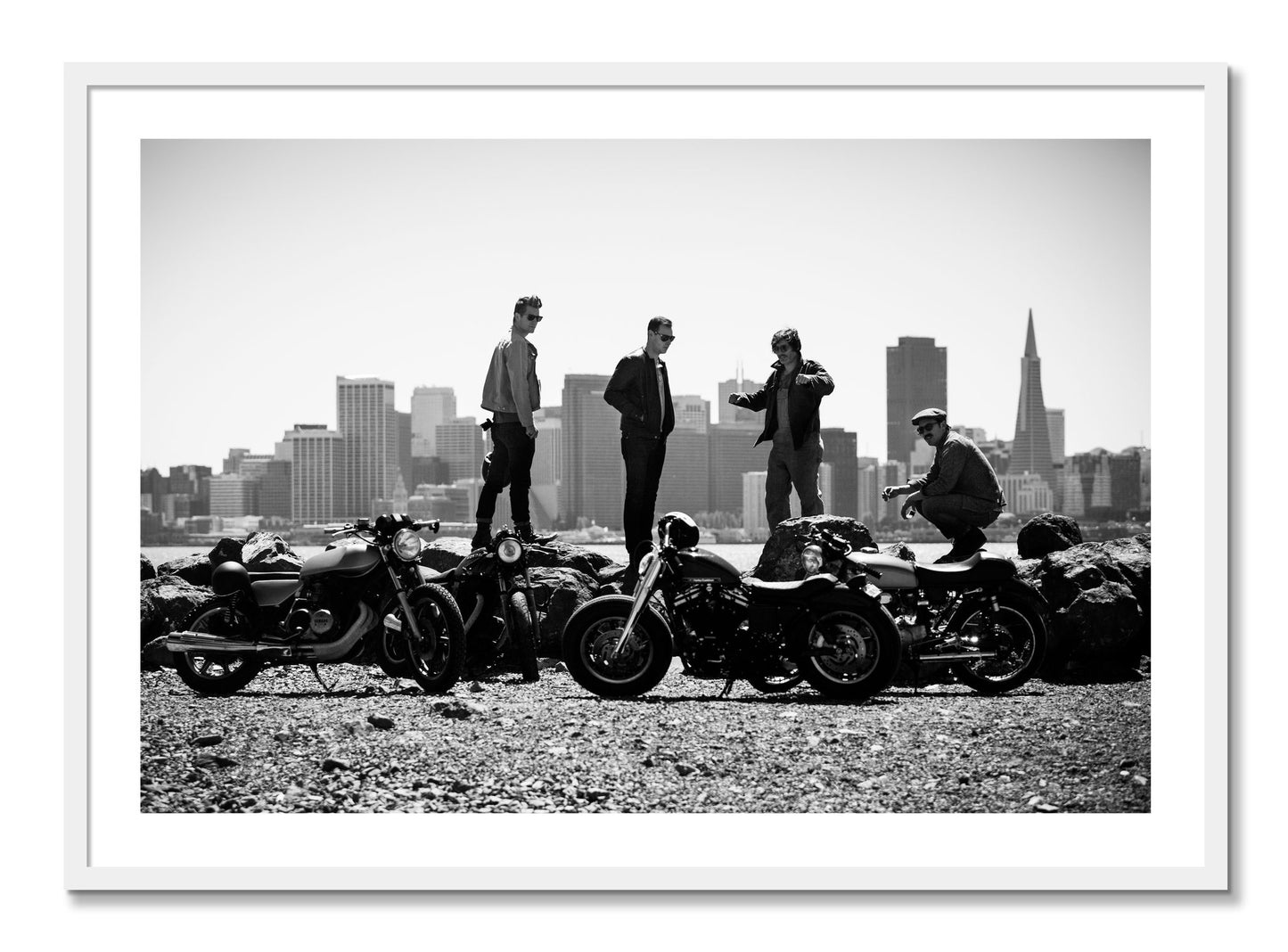 Framed photograph of The Love For Riding by Dylan Ozanich, White frame, Borders