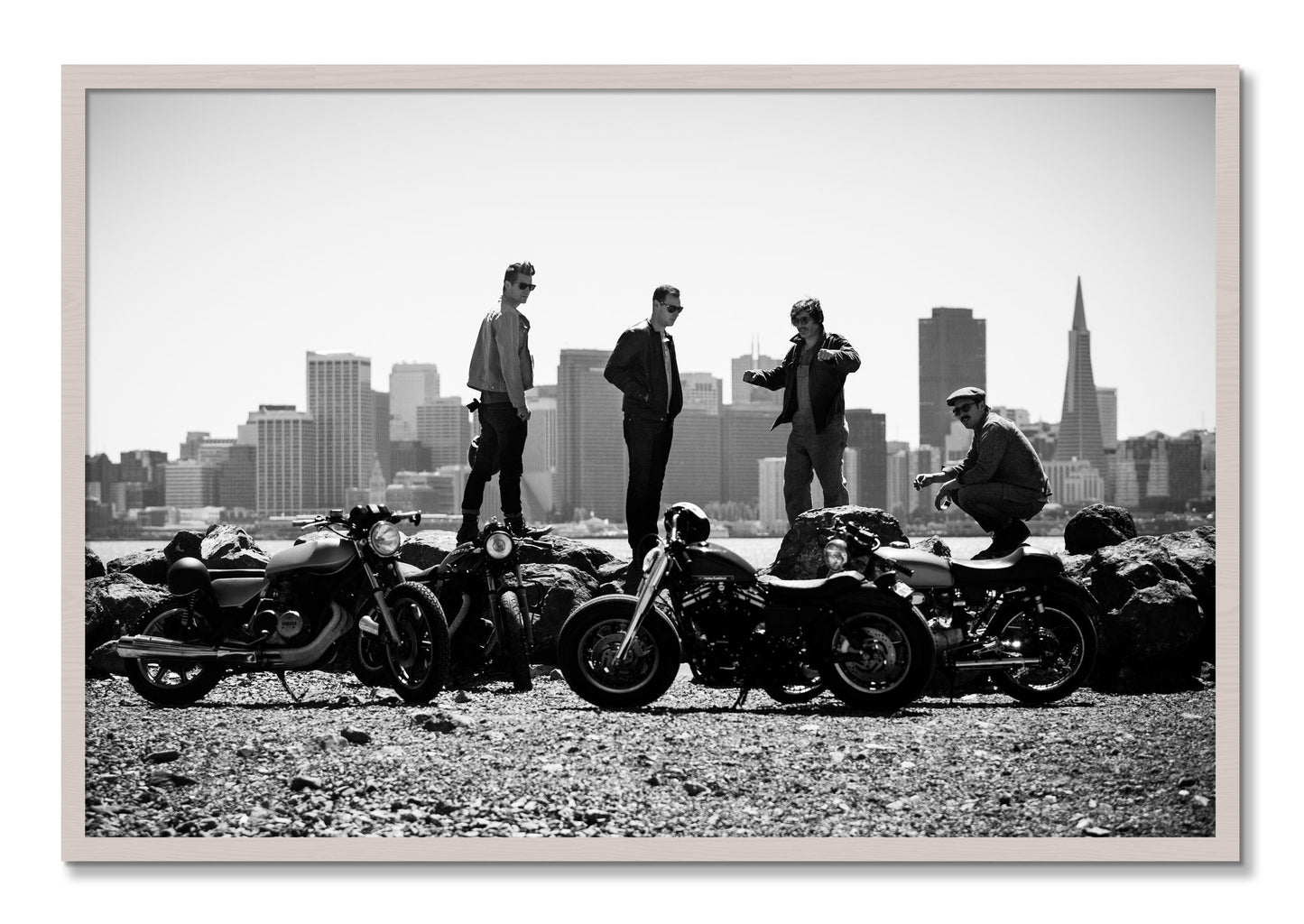 Framed photograph of The Love For Riding by Dylan Ozanich, White Maple frame, Full Bleed