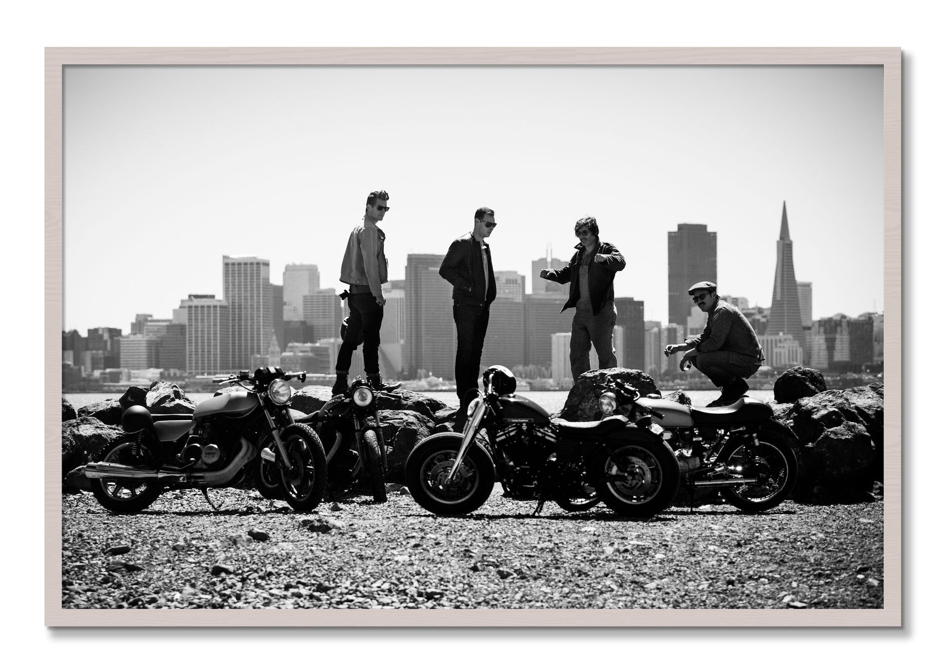 Framed photograph of The Love For Riding by Dylan Ozanich, White Maple frame, Full Bleed