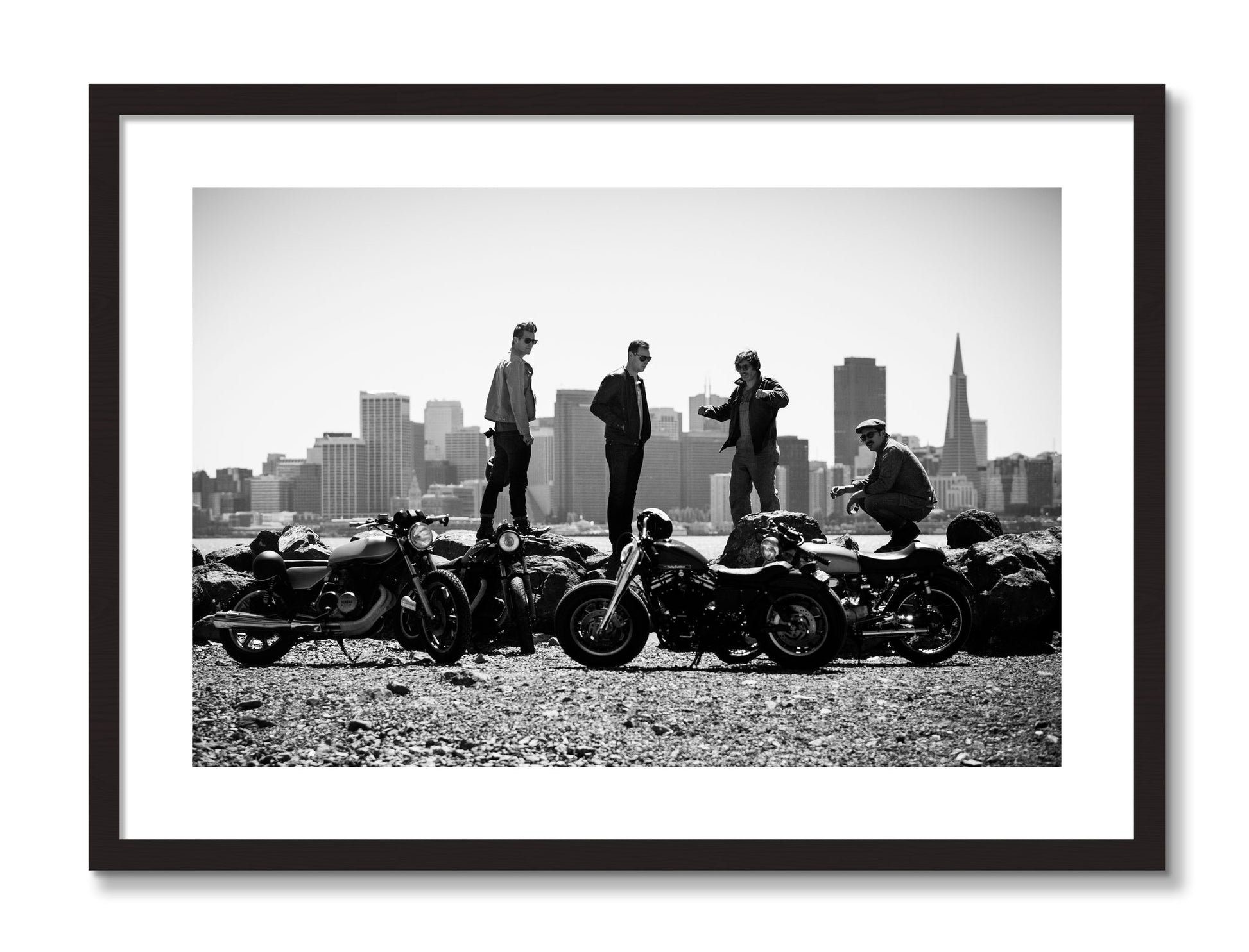 Framed photograph of The Love For Riding by Dylan Ozanich, Black Walnut frame, Borders