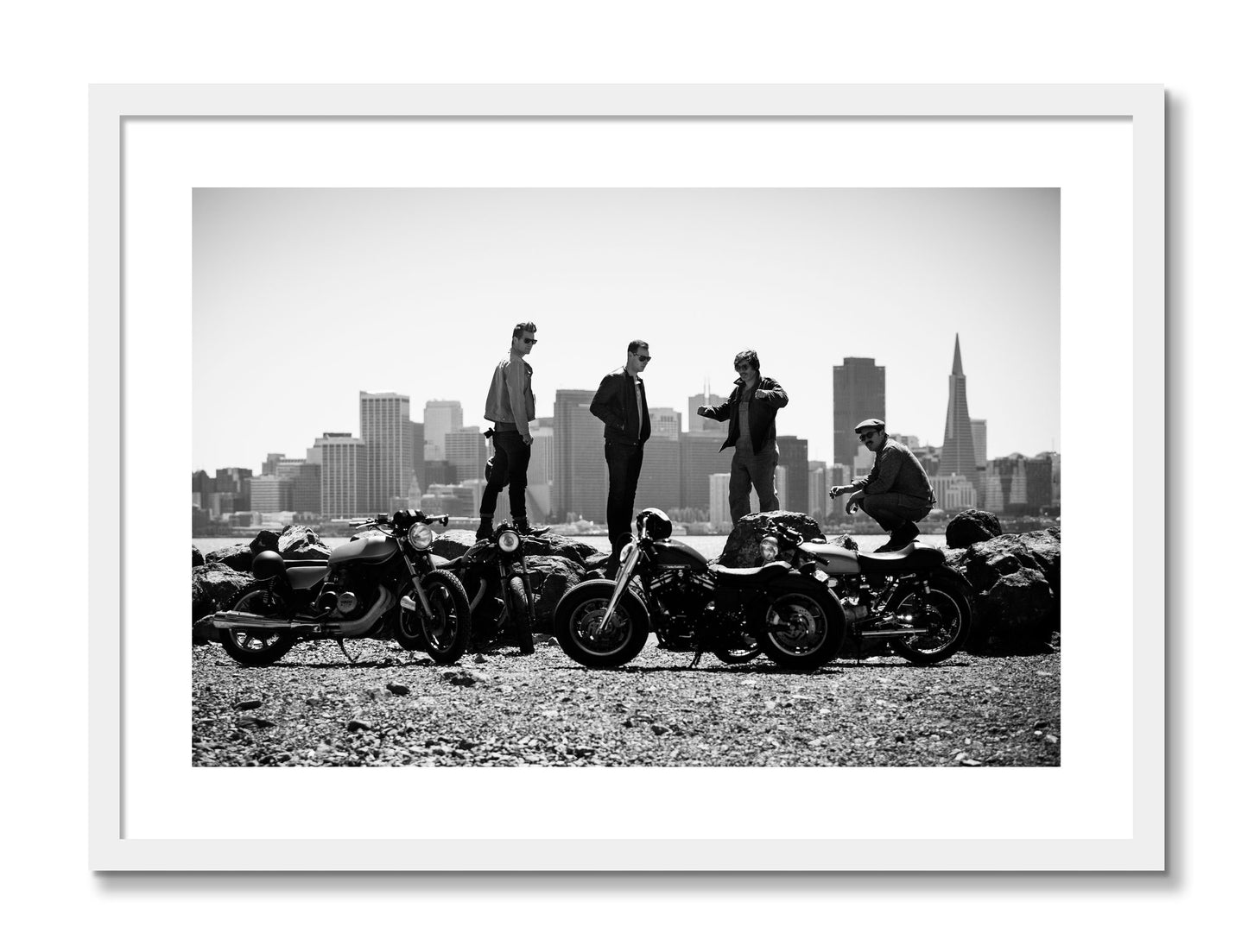 Framed photograph of The Love For Riding by Dylan Ozanich, White frame, Borders